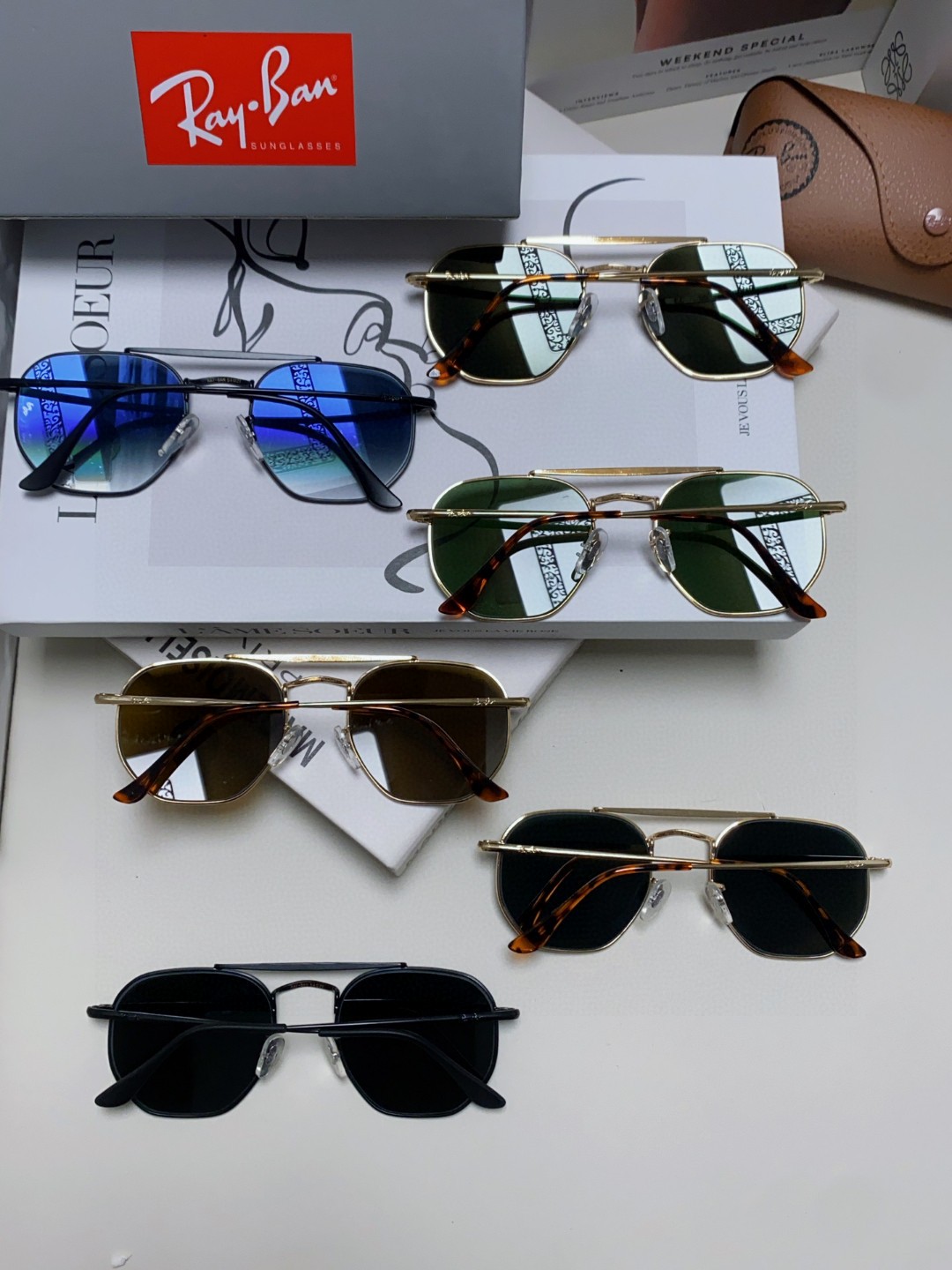  RAYBAN  雷朋 RB3648 🌸🌸官网海报款 张艺兴防爆玻璃镜片 男女通用💐💐💫超帅气！size