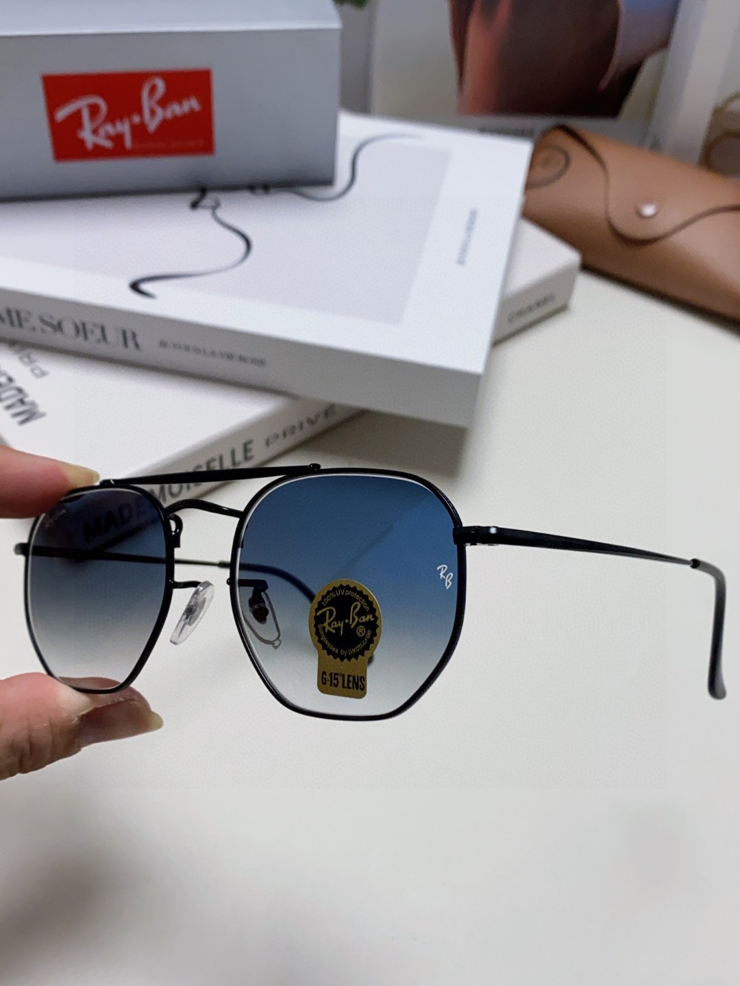  RAYBAN  雷朋 RB3648 🌸🌸官网海报款 张艺兴防爆玻璃镜片 男女通用💐💐💫超帅气！size