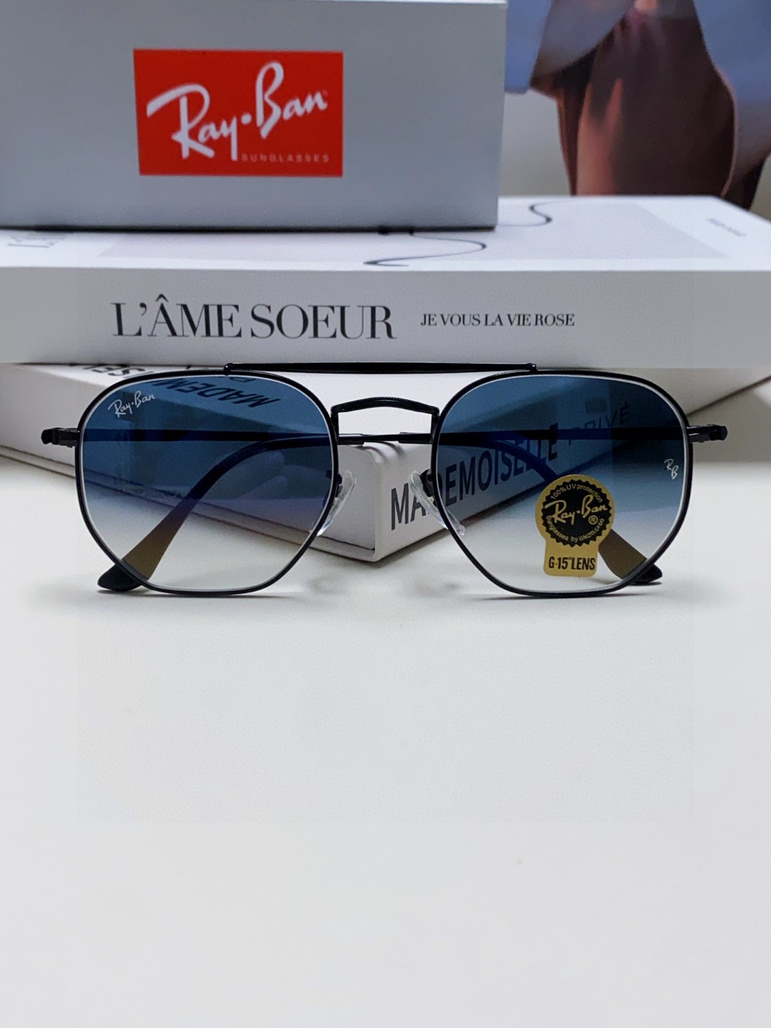  RAYBAN  雷朋 RB3648 🌸🌸官网海报款 张艺兴防爆玻璃镜片 男女通用💐💐💫超帅气！size