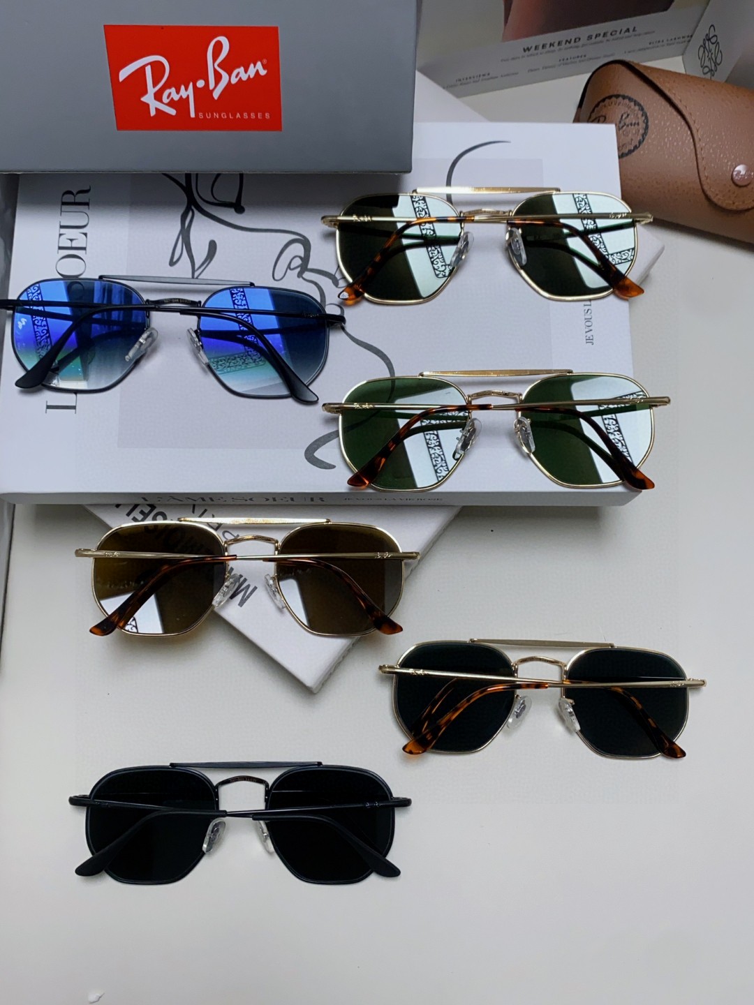  RAYBAN  雷朋 RB3648 🌸🌸官网海报款 张艺兴防爆玻璃镜片 男女通用💐💐💫超帅气！size