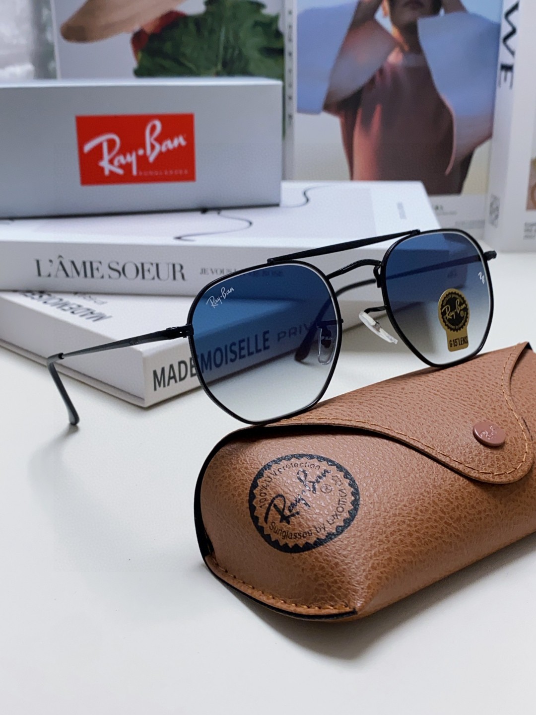  RAYBAN  雷朋 RB3648 🌸🌸官网海报款 张艺兴防爆玻璃镜片 男女通用💐💐💫超帅气！size