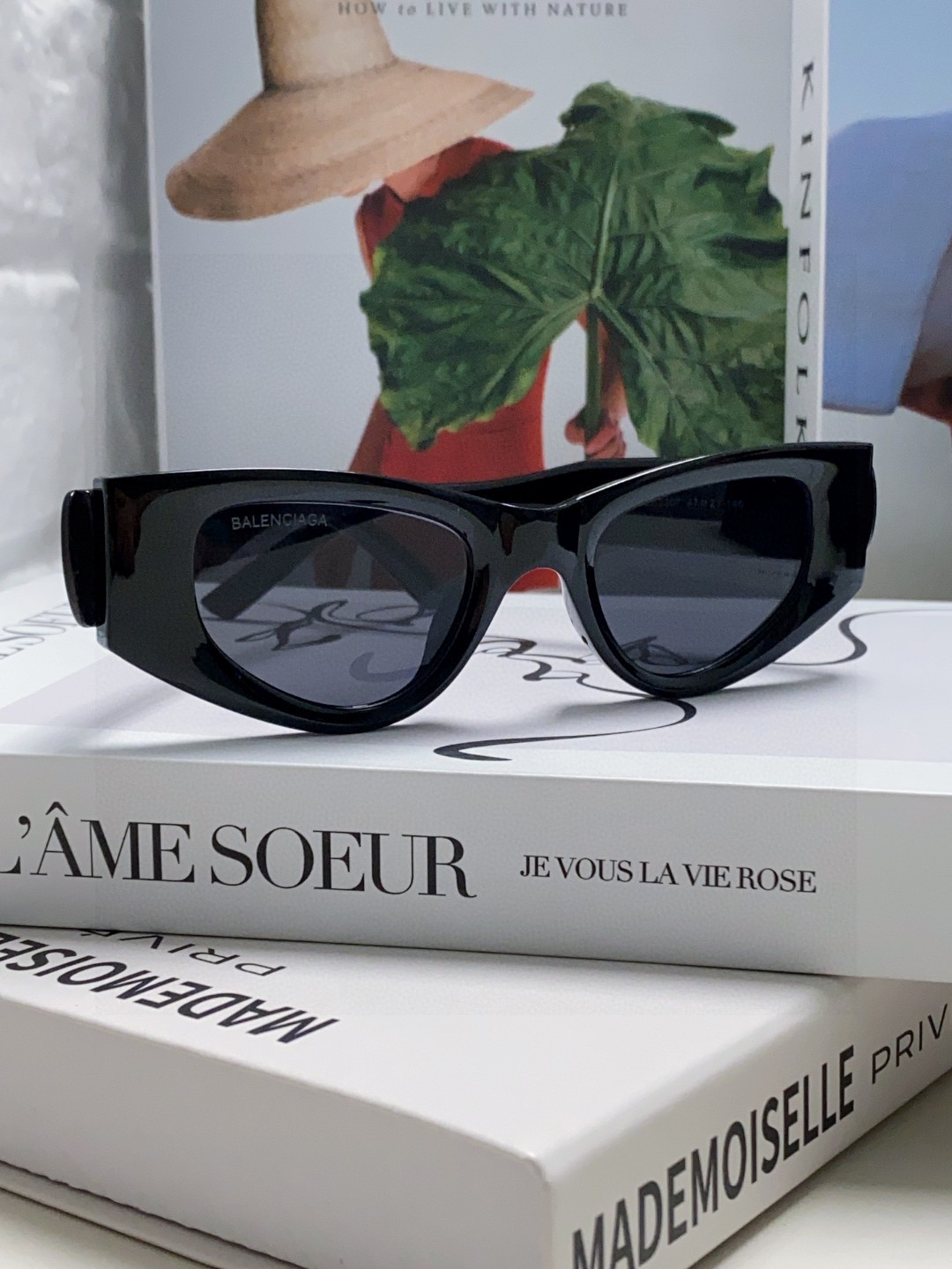  Balenciaga巴黎世家 2025新款猫眼墨镜个性遮阳男女偏光小红书网红街拍防紫外线太阳镜 