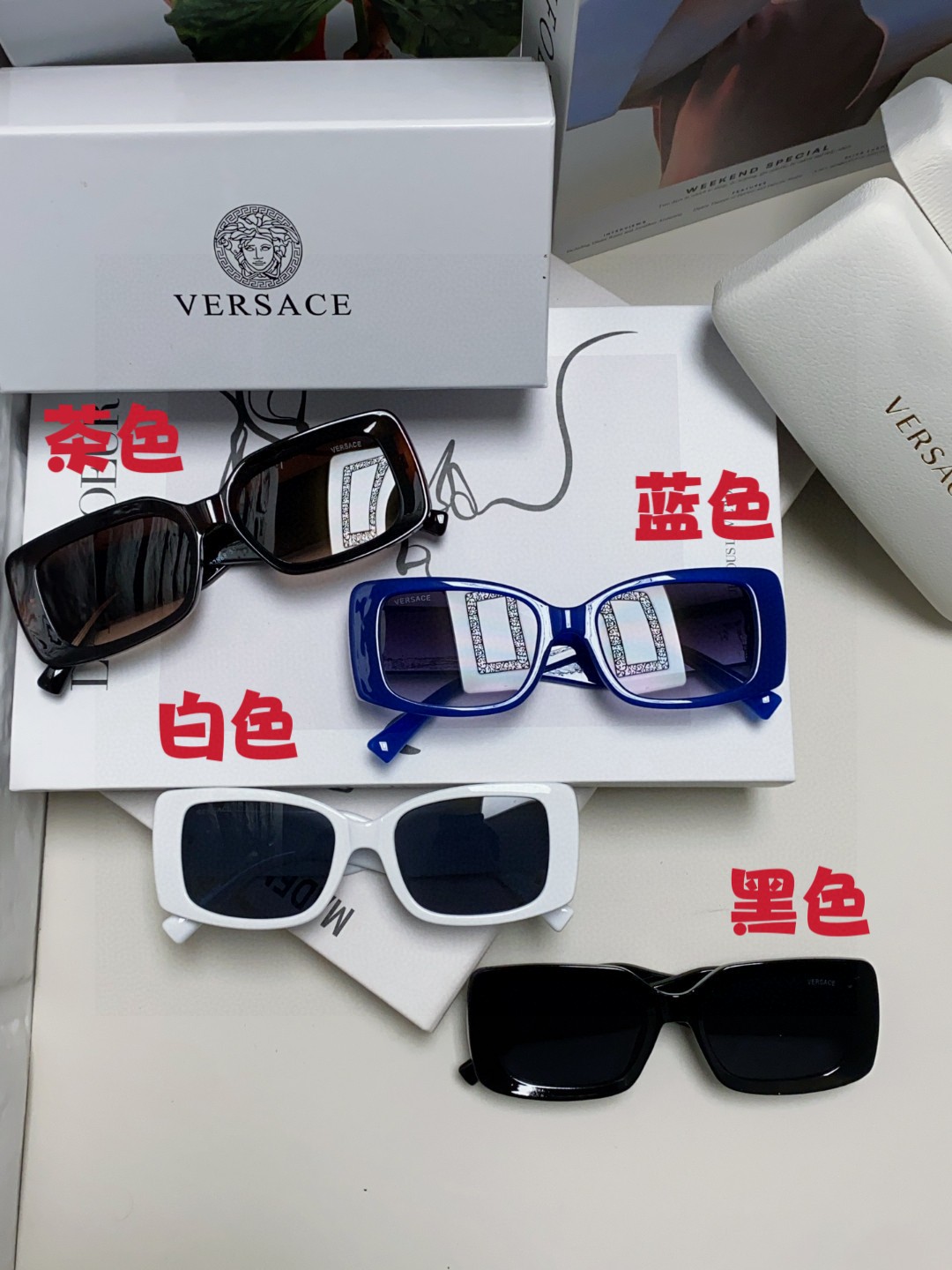  VERSACE范思哲欧美风时尚太阳镜，偏光镜，男女
款遮阳镜、修饰脸型的好搭档