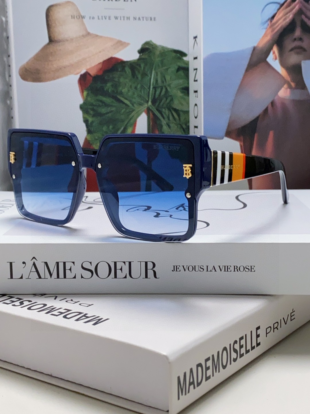  Burberry巴宝莉 2025新款墨镜女潮新款大脸显瘦大框太阳眼镜防紫外线眼镜女高级感ins 女士墨