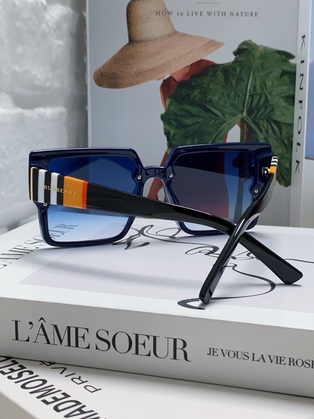  Burberry巴宝莉 2025新款墨镜女潮新款大脸显瘦大框太阳眼镜防紫外线眼镜女高级感ins 女士墨