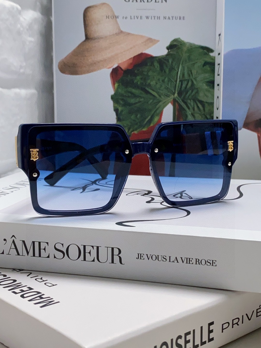  Burberry巴宝莉 2025新款墨镜女潮新款大脸显瘦大框太阳眼镜防紫外线眼镜女高级感ins 女士墨