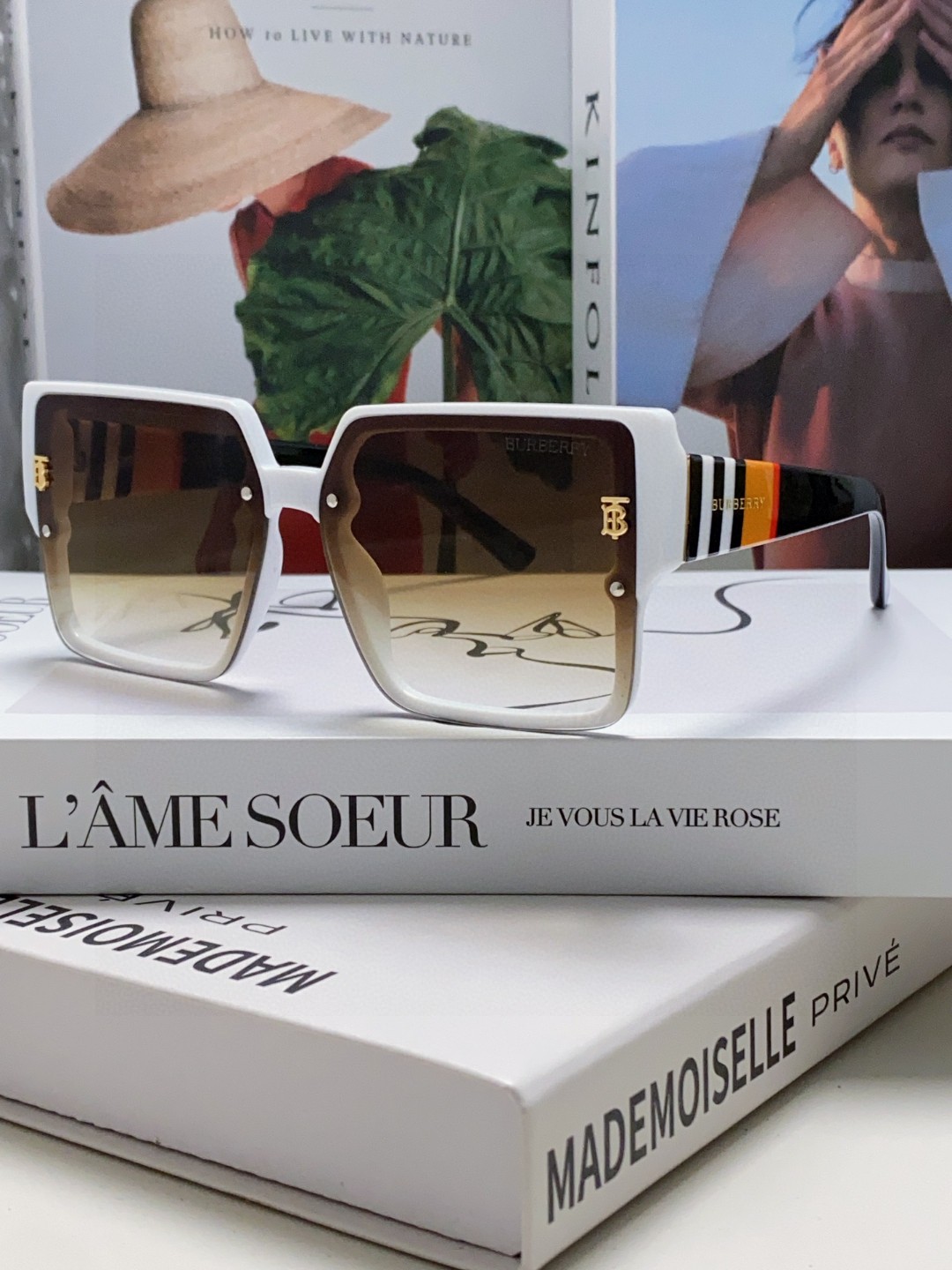  Burberry巴宝莉 2025新款墨镜女潮新款大脸显瘦大框太阳眼镜防紫外线眼镜女高级感ins 女士墨