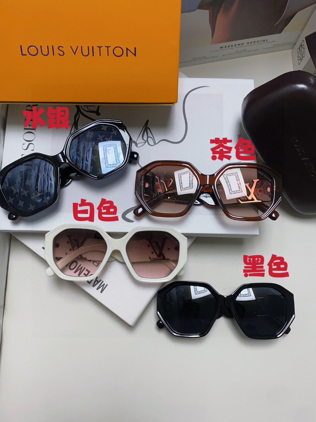   lv 路易威登 大框太阳镜墨镜经典的方框设计，不挑脸型，无论搭配大衣还是连衣裙都非常显气质预防紫外线