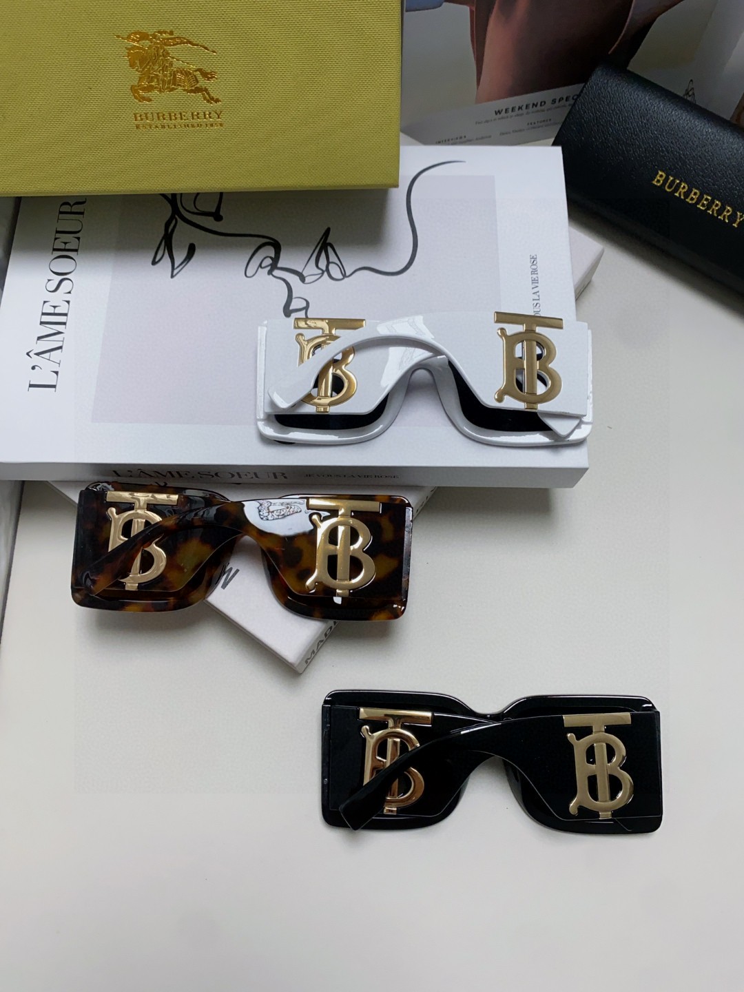 Burberry巴宝莉 墨镜女25年新款BE4406U大框B字母logo潮流太阳眼镜