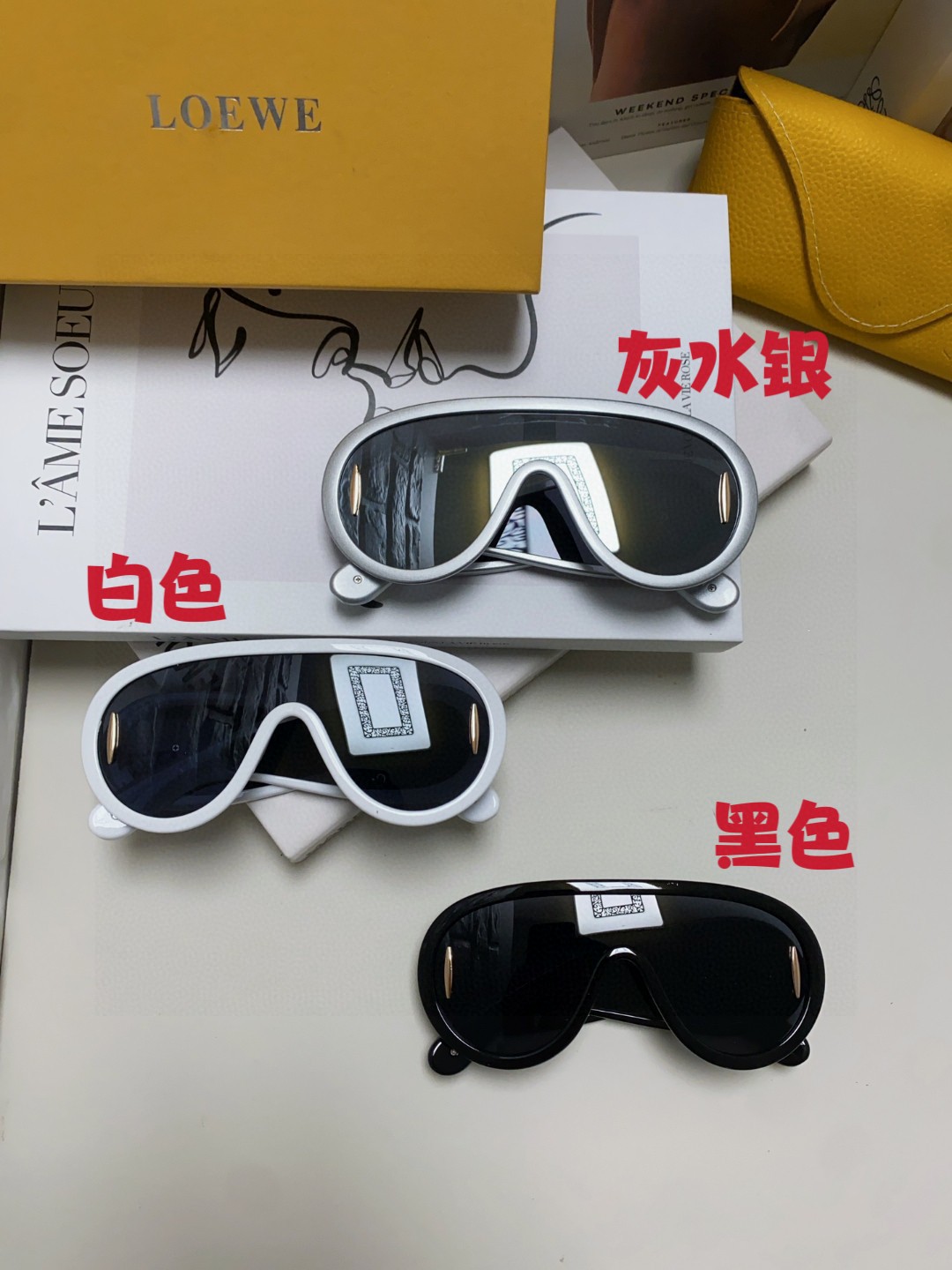  Loewe罗意威 新款太阳镜多巴胺配色🩷🌈25新款罗伊家面包充气飞行员太阳镜小红书网红同款墨镜