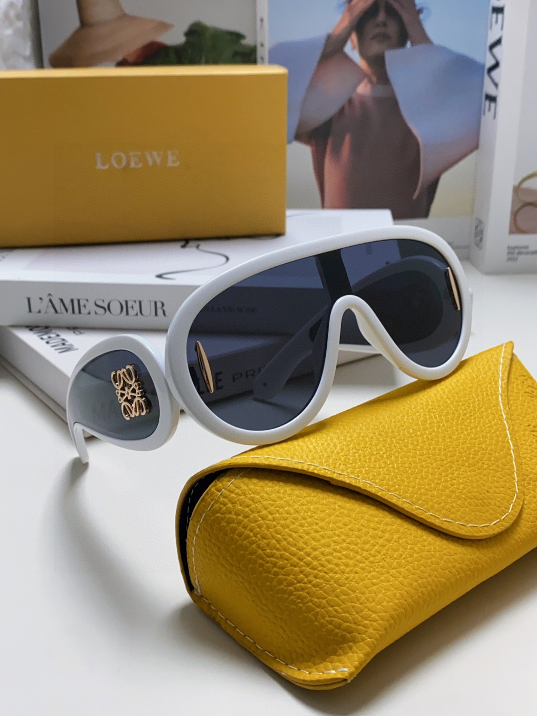  Loewe罗意威 新款太阳镜多巴胺配色🩷🌈25新款罗伊家面包充气飞行员太阳镜小红书网红同款墨镜