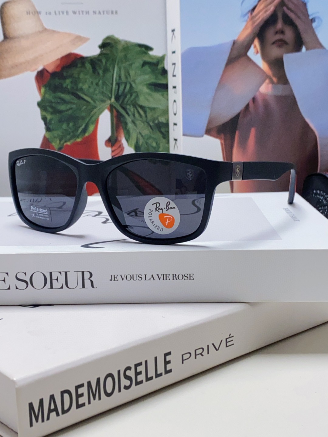  rayban雷朋法拉利联名 2025新款偏光太阳镜方形框眼镜男女墨镜大框 RB4558