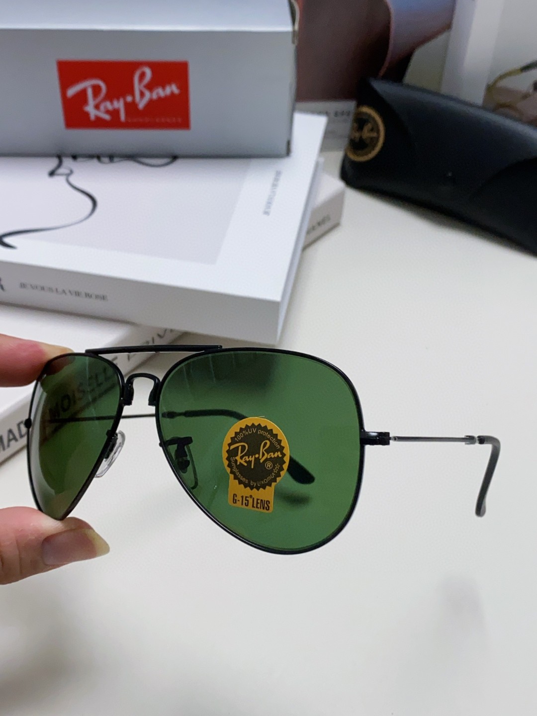  RayBan雷朋 2025便携式可折叠墨镜 男女士太阳眼镜 明星时尚飞行员哈蟆镜 RB3479 siz