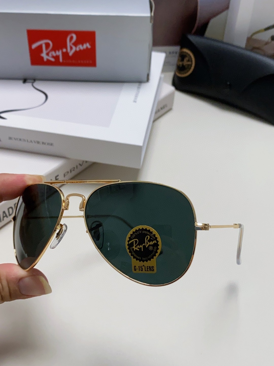  RayBan雷朋 2025便携式可折叠墨镜 男女士太阳眼镜 明星时尚飞行员哈蟆镜 RB3479 siz