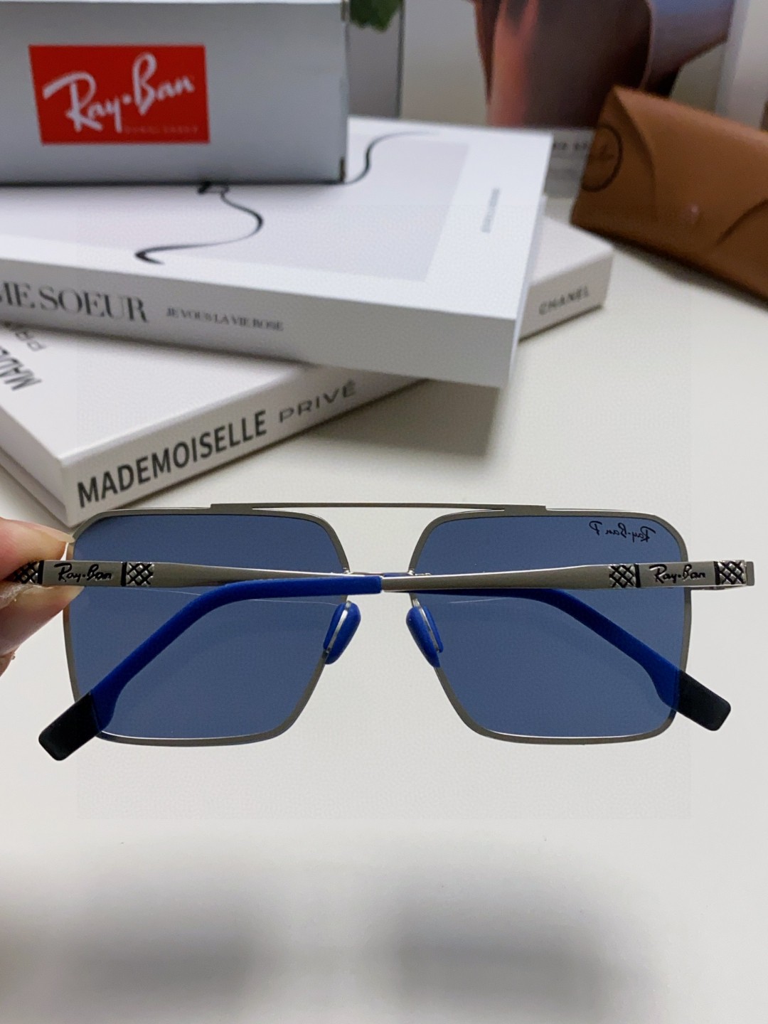  RayBan雷朋男士偏光高品质 2025新款 个性半框男士太阳镜复古双梁开车驾驶专用墨镜防紫外线潮 R