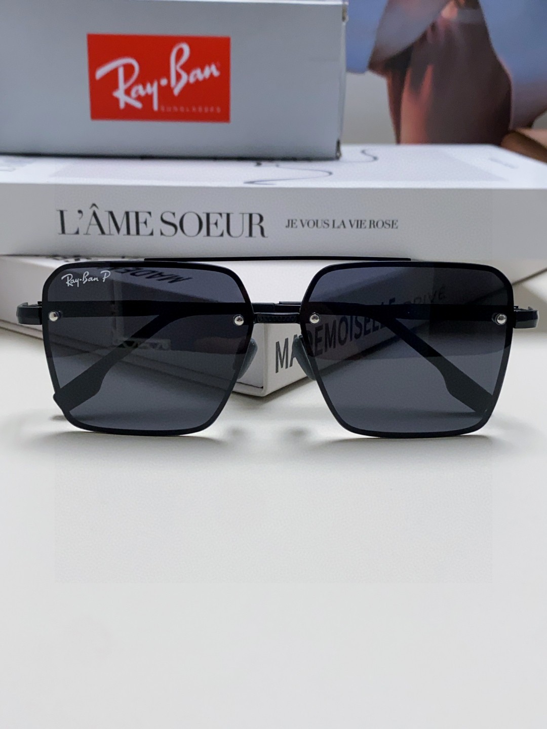  RayBan雷朋男士偏光高品质 2025新款 个性半框男士太阳镜复古双梁开车驾驶专用墨镜防紫外线潮 R
