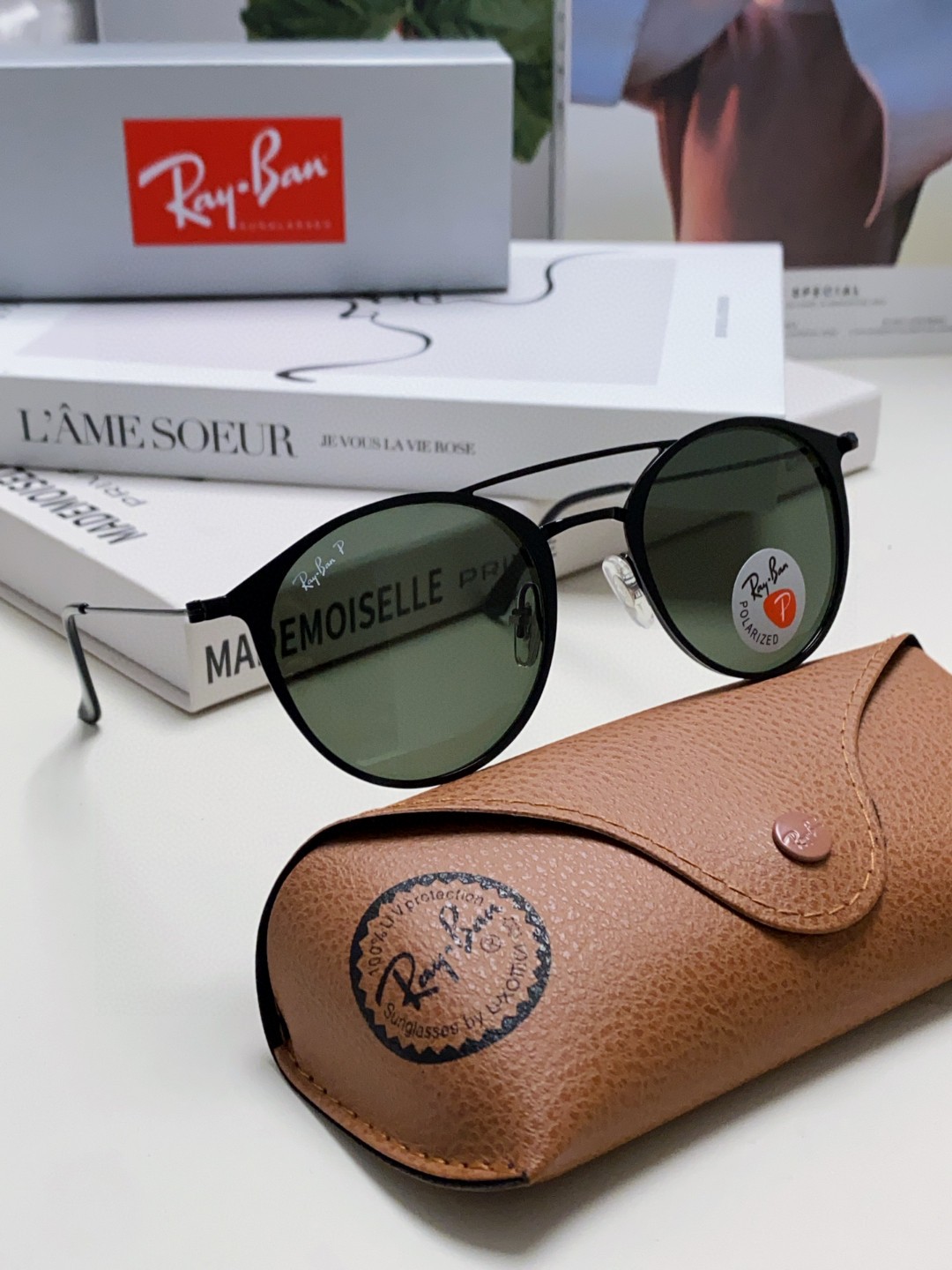  Rayban雷朋太阳眼镜正品男细圆框双梁飞行员女款墨镜 RB3546