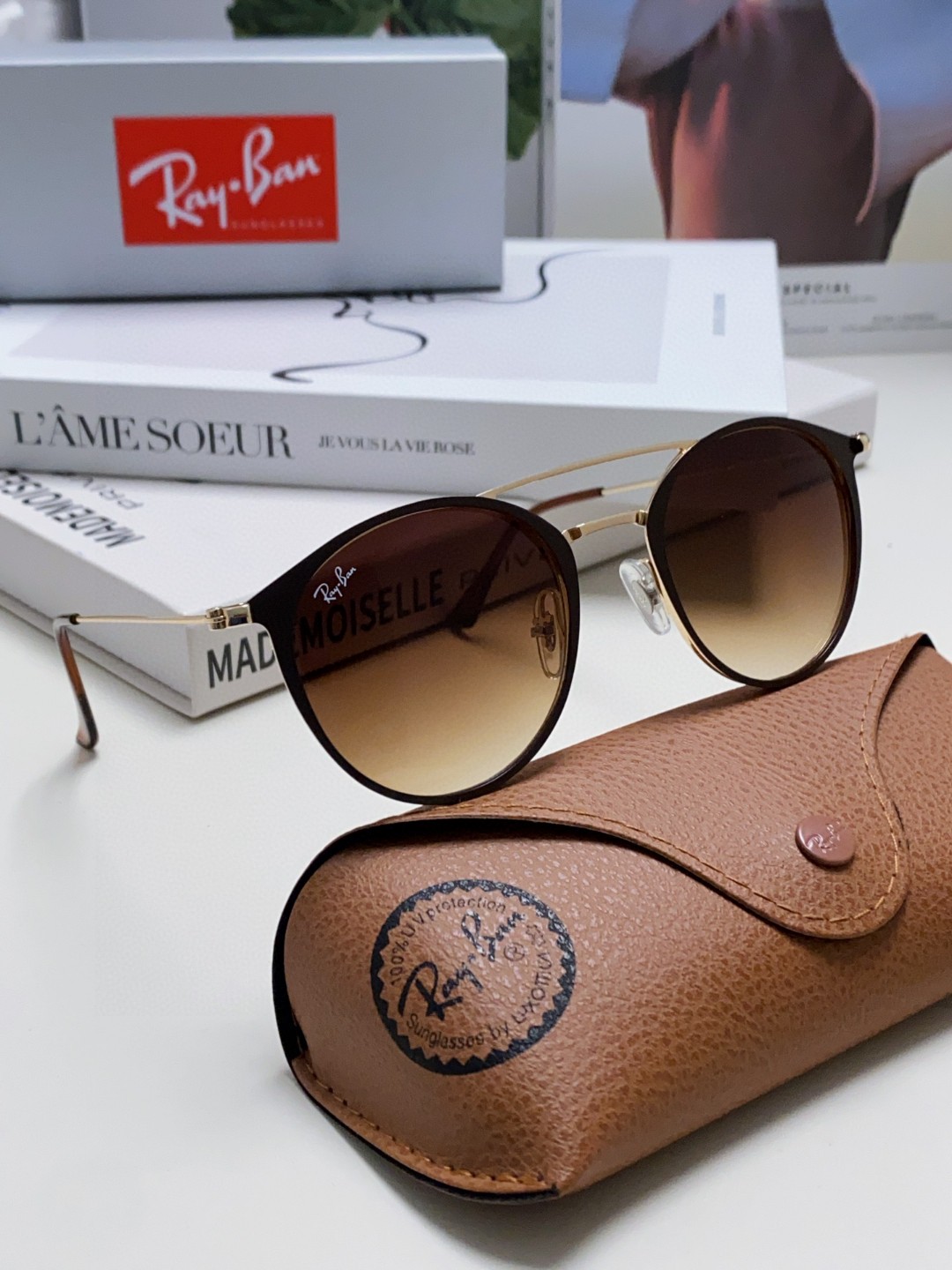  Rayban雷朋太阳眼镜正品男细圆框双梁飞行员女款墨镜 RB3546