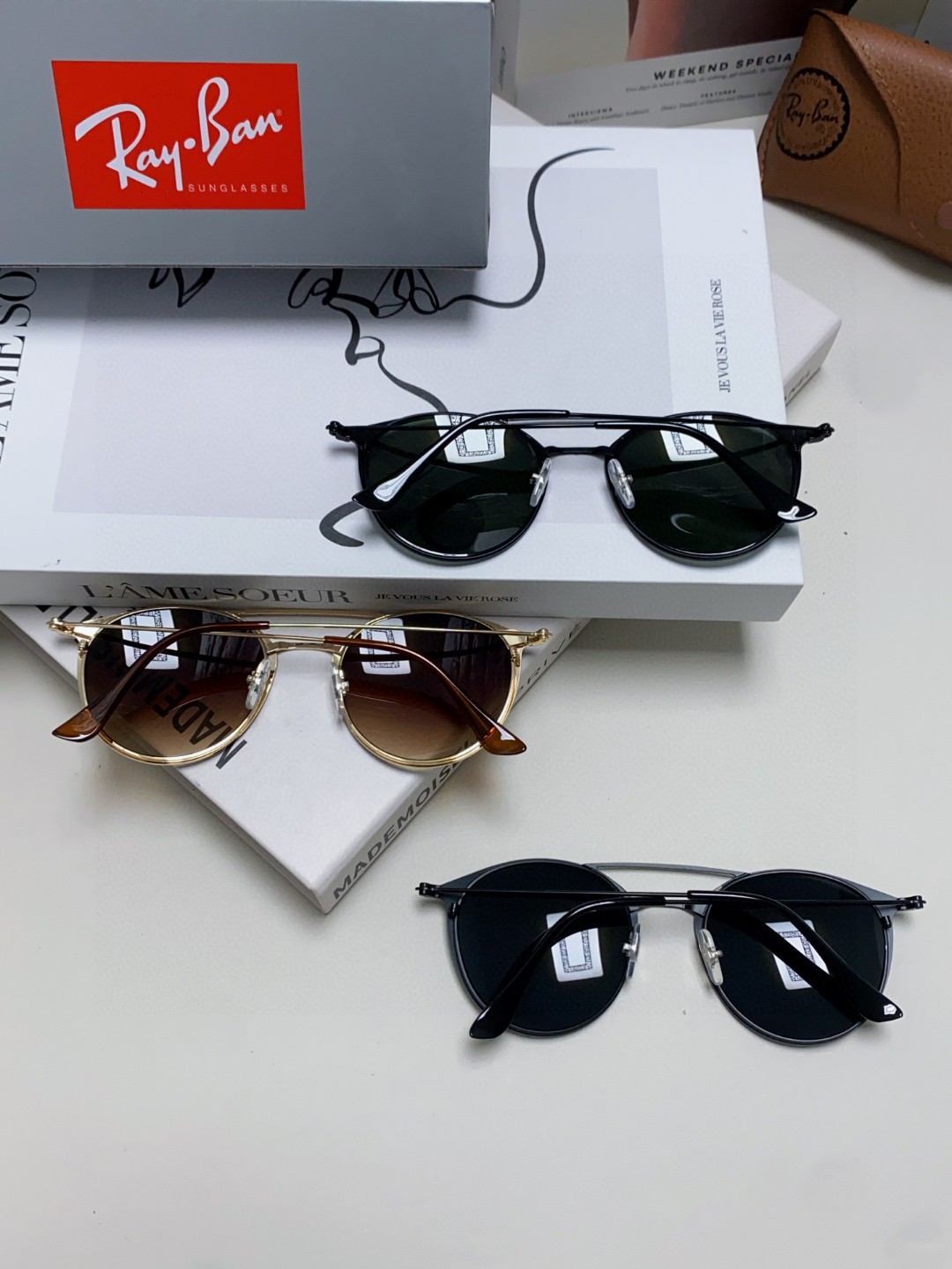 Rayban雷朋太阳眼镜正品男细圆框双梁飞行员女款墨镜 RB3546