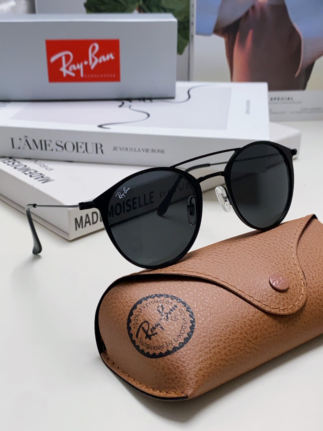  Rayban雷朋太阳眼镜正品男细圆框双梁飞行员女款墨镜 RB3546