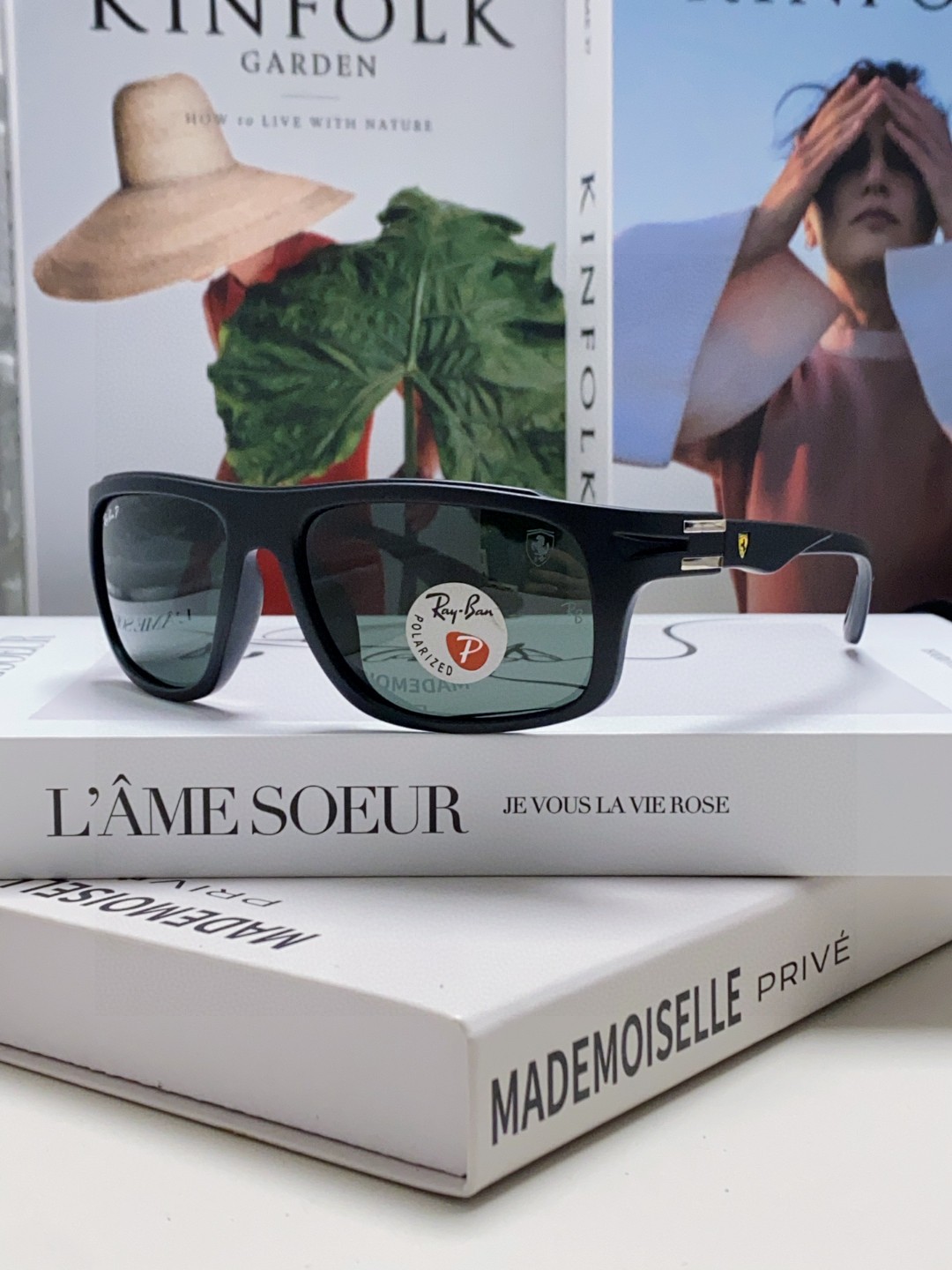  RayBan雷朋法拉利联名 2025新款太阳镜墨镜 树脂偏光级感防紫外线眼镜开车护目 RB4364