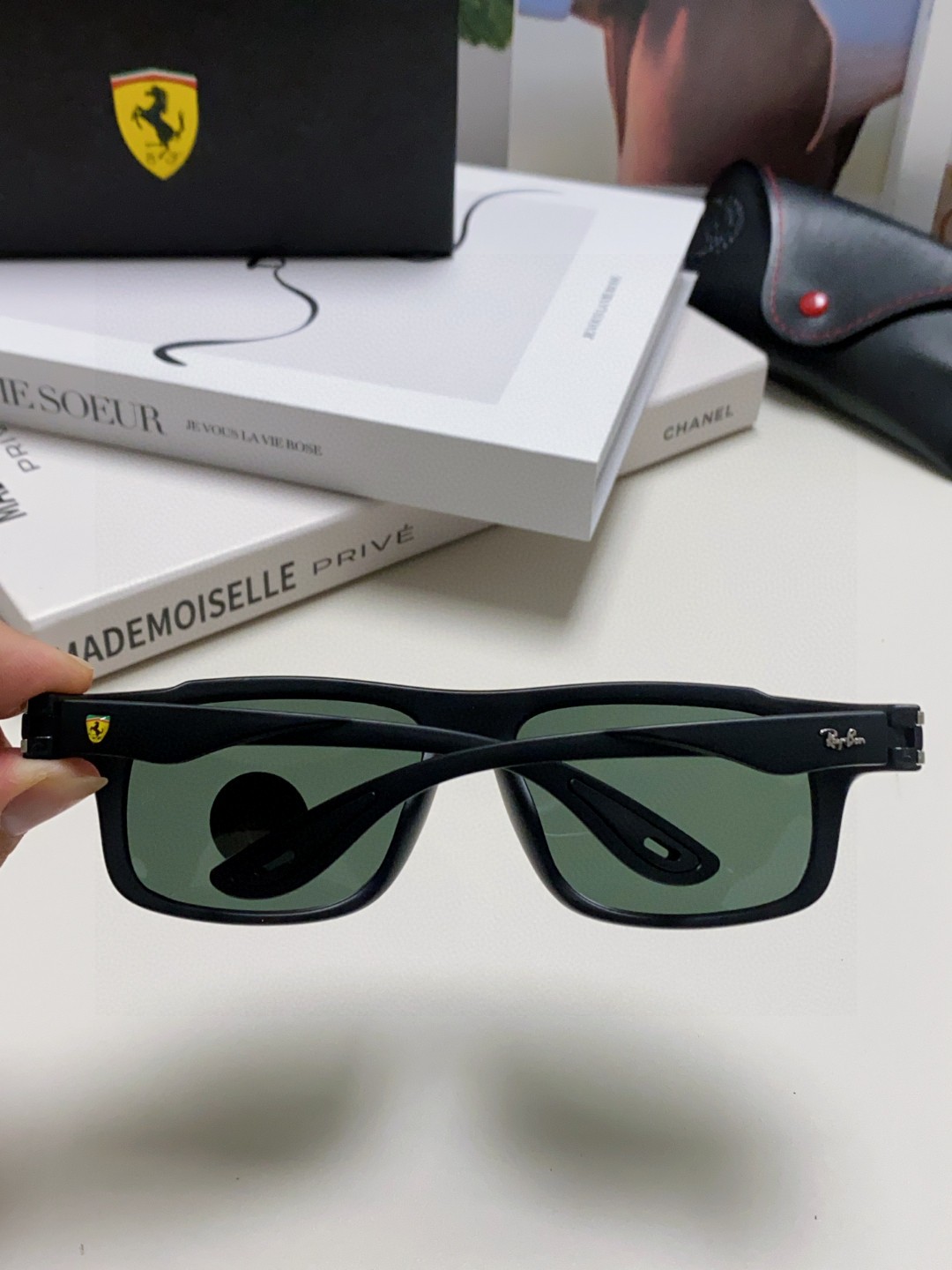  RayBan雷朋法拉利联名 2025新款太阳镜墨镜 树脂偏光级感防紫外线眼镜开车护目 RB4364