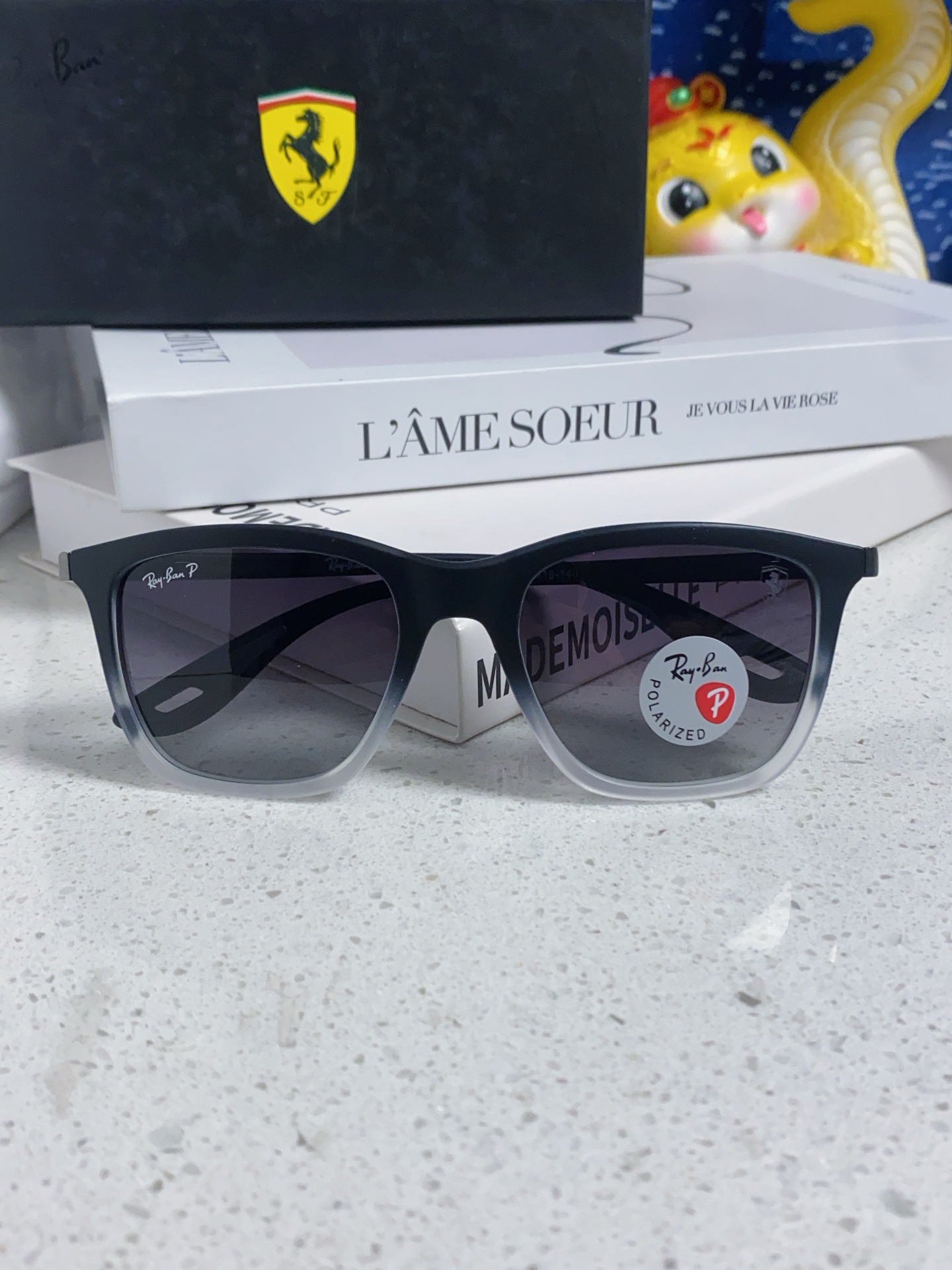  RayBan雷朋法拉利联名款 2025最新款太阳镜男女款板材ins风时尚潮流休闲百搭墨镜RB7222