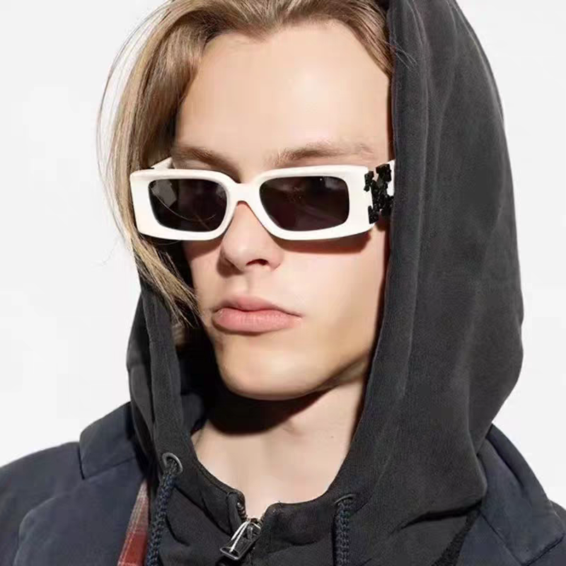  Off White 2025新款OFF复古方框WHITE墨镜男ow小红书网红同款个性太阳眼镜女士墨镜