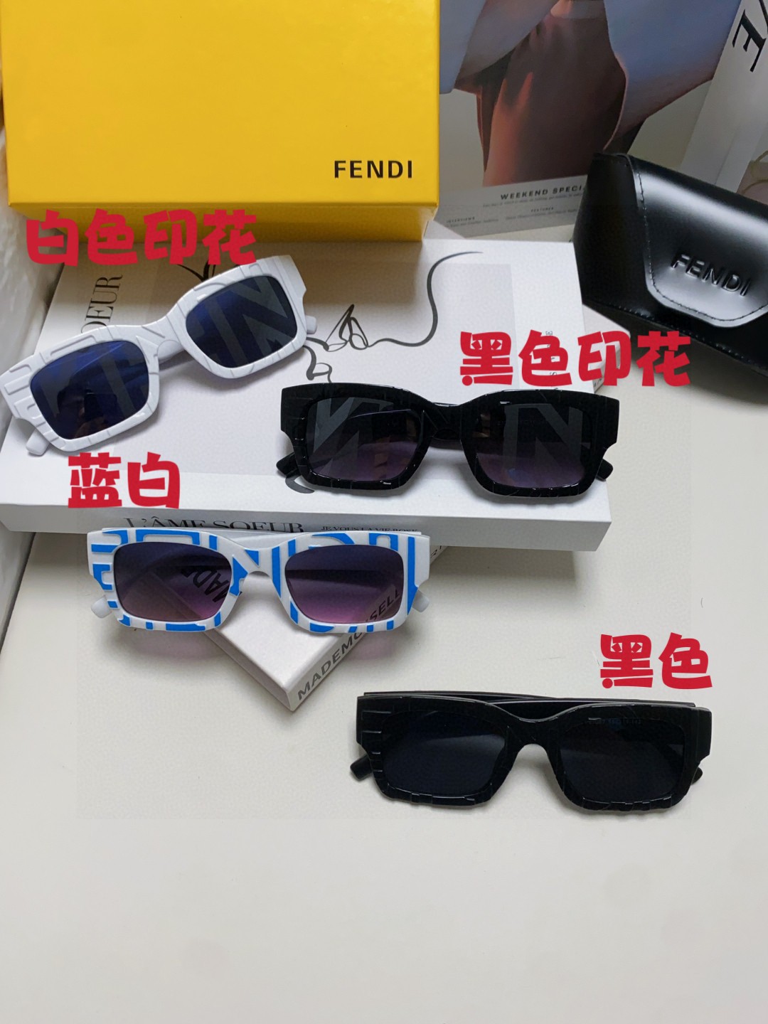  FENDI芬迪 2025新款方形太阳镜欧美个性嘻哈网红ins凹凸字母网红街拍墨镜