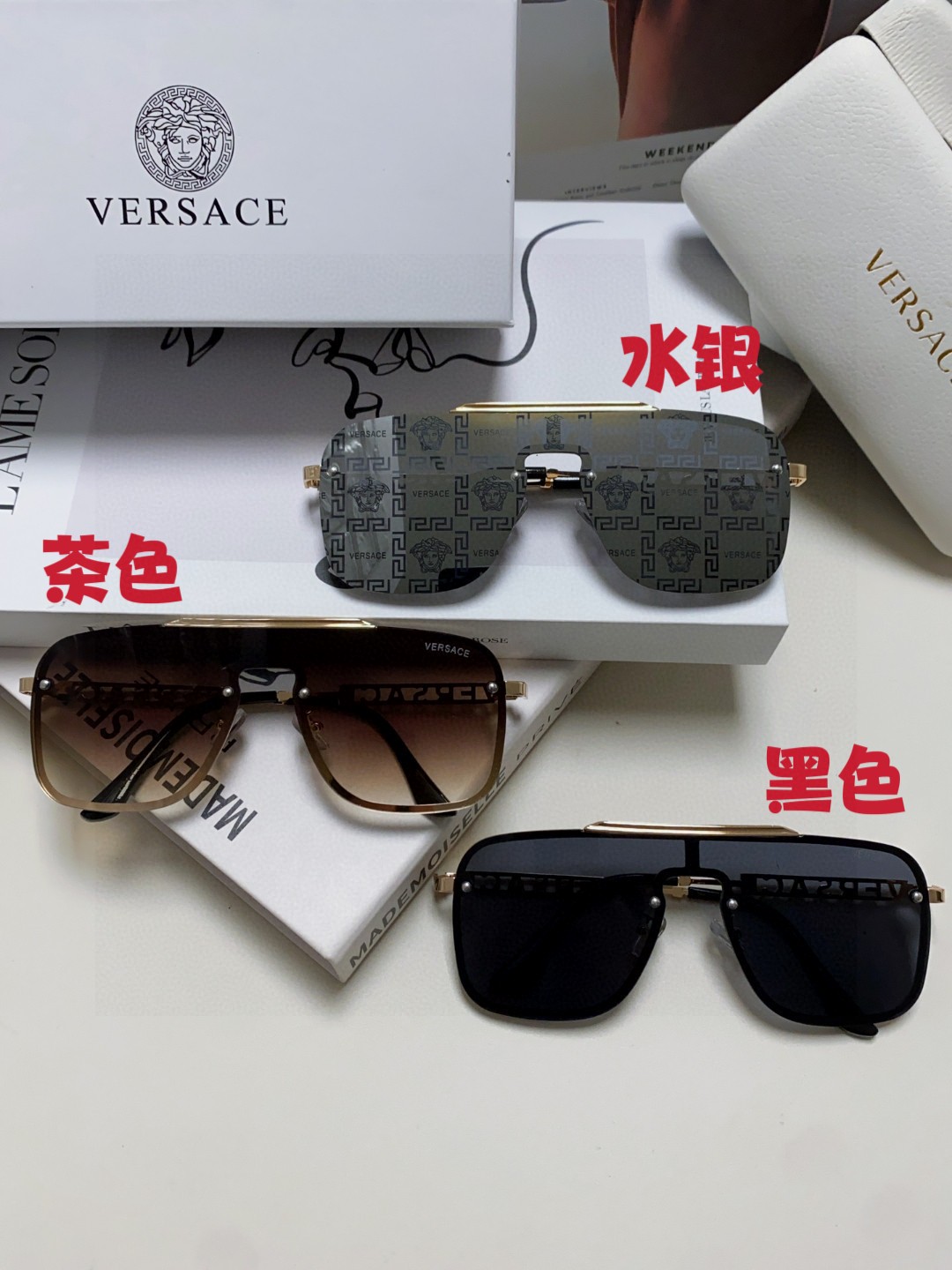  Versace范思哲 2025新款 男女通用太阳镜休闲女范防紫外线墨镜时尚欧美舒适眼镜