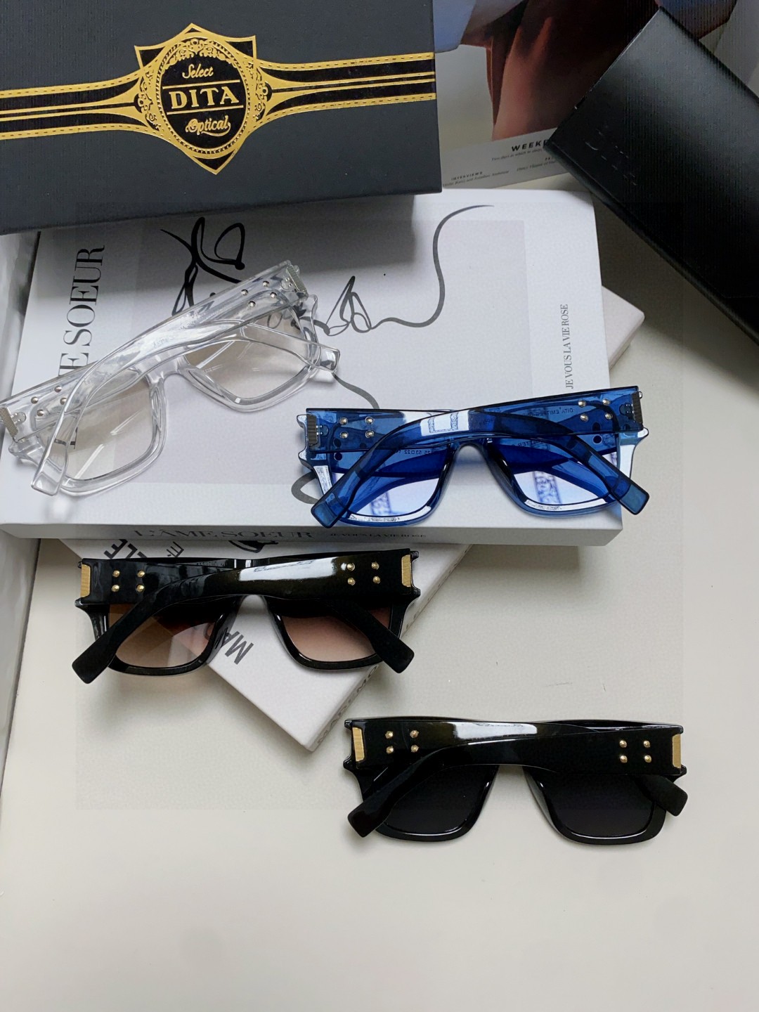  DITA 蒂塔 新款高定款 欧美高端男女方框显瘦简约太阳眼欧洲站明星开车墨镜 男女通用 