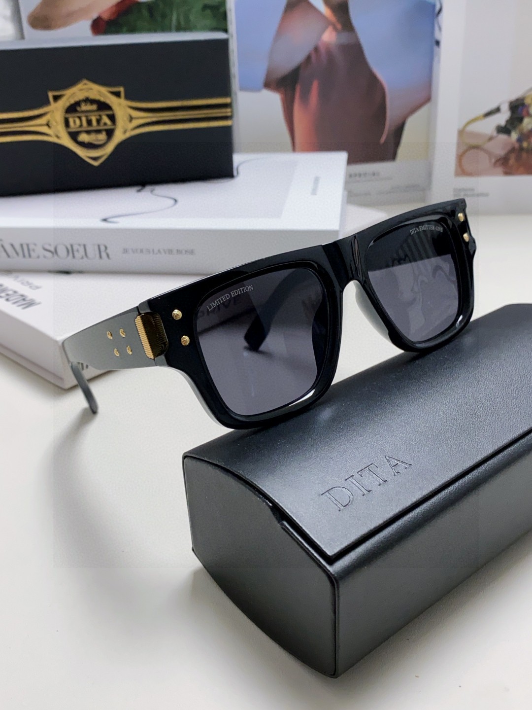  DITA 蒂塔 新款高定款 欧美高端男女方框显瘦简约太阳眼欧洲站明星开车墨镜 男女通用 