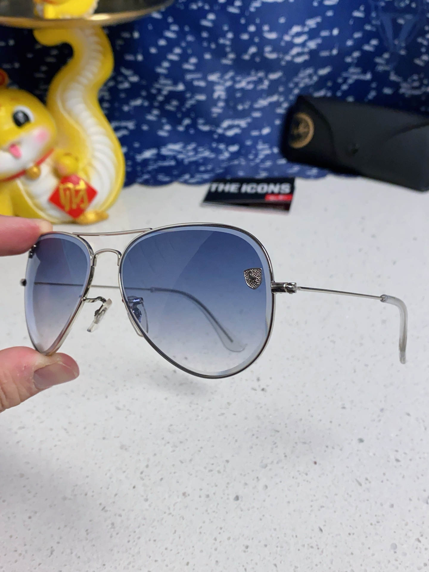  RayBan雷朋 2025最新款 明星同款太阳镜男女飞行员式蛤蟆镜开车墨镜玻璃镜 男女通用 RB302