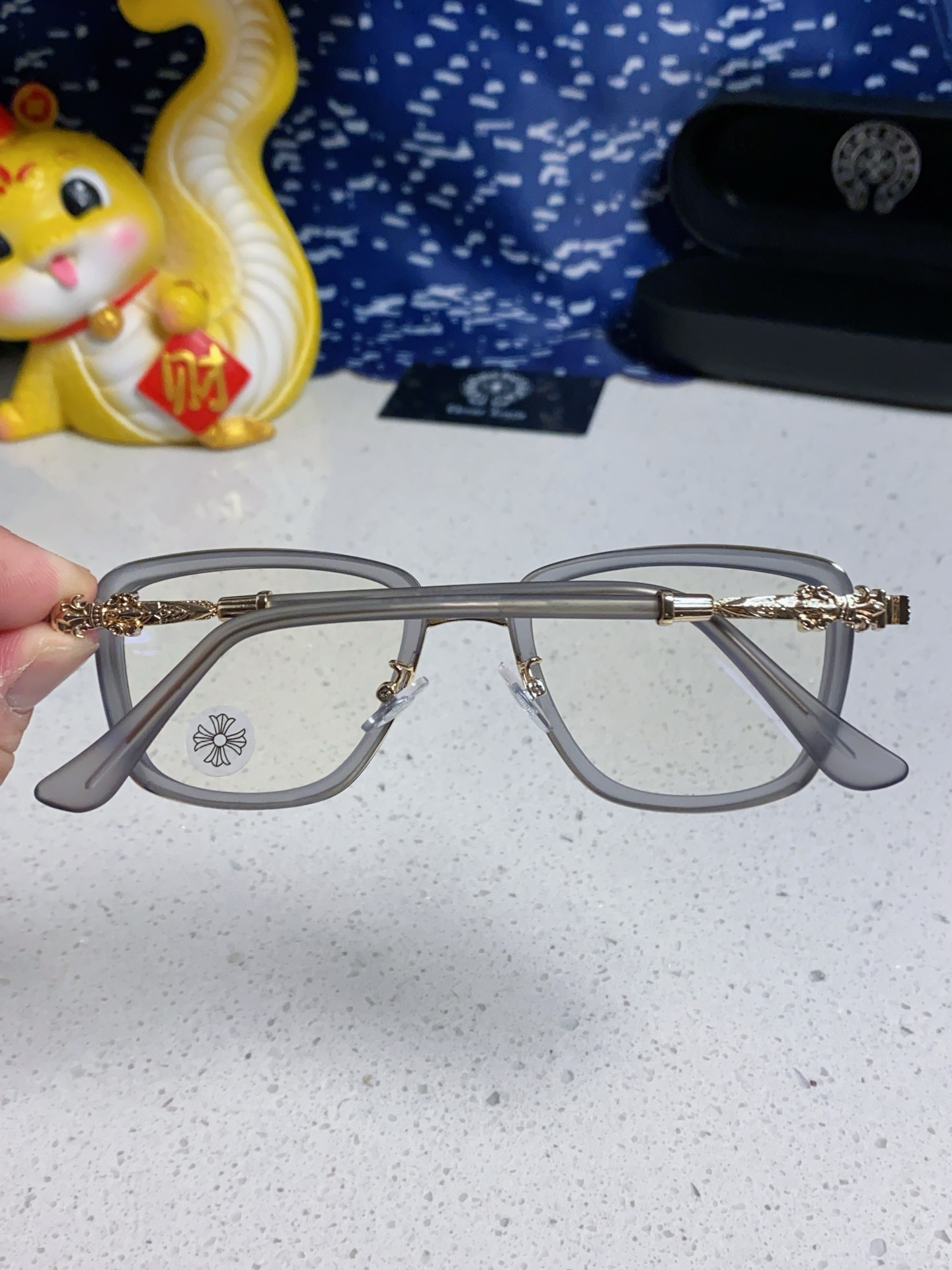  Chrome Hearts克罗心 2025新品超轻大框黑框大脸眼镜框男款双梁近视眼镜架防蓝光 男女通用