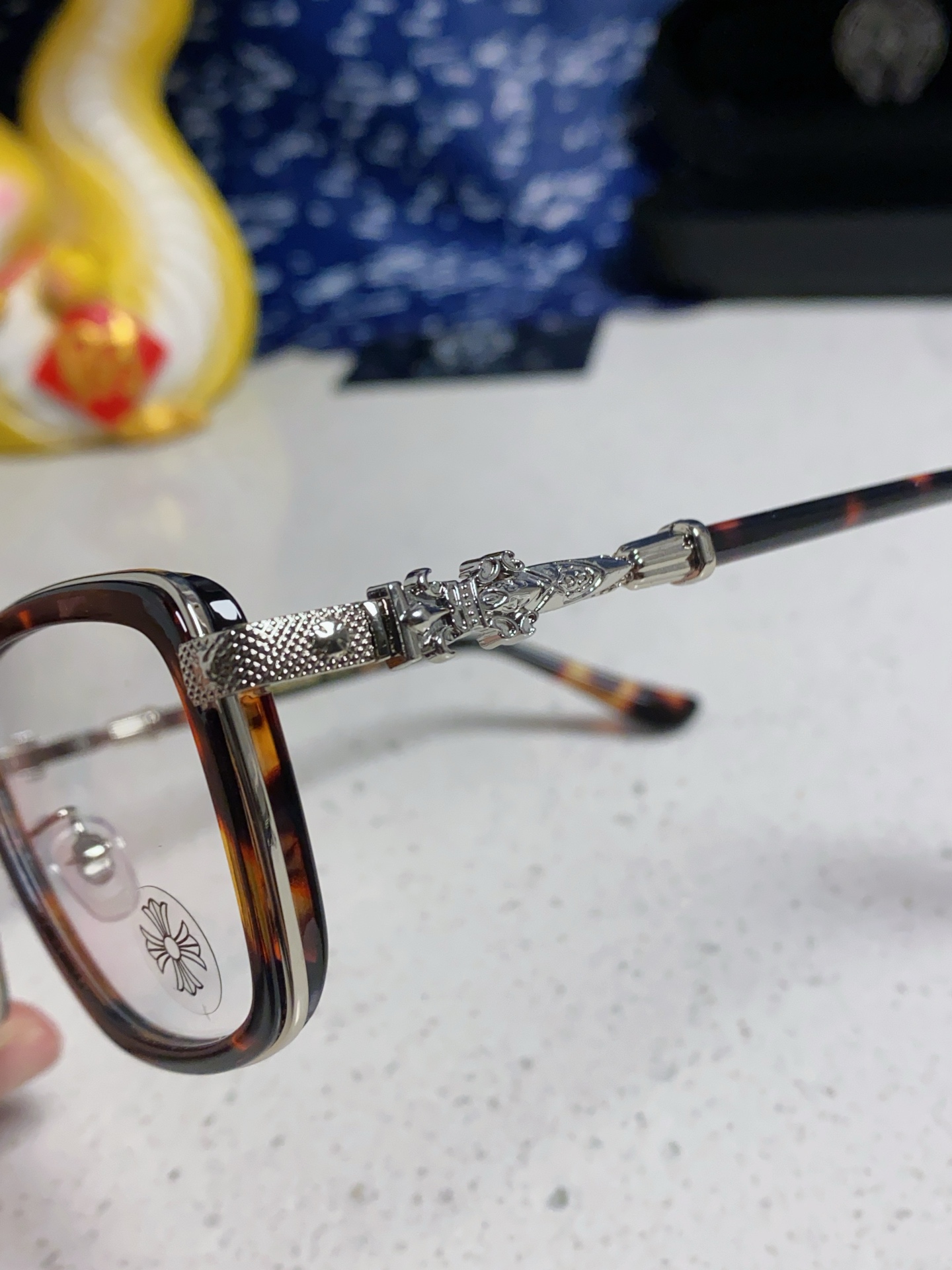  Chrome Hearts克罗心 2025新品超轻大框黑框大脸眼镜框男款双梁近视眼镜架防蓝光 男女通用