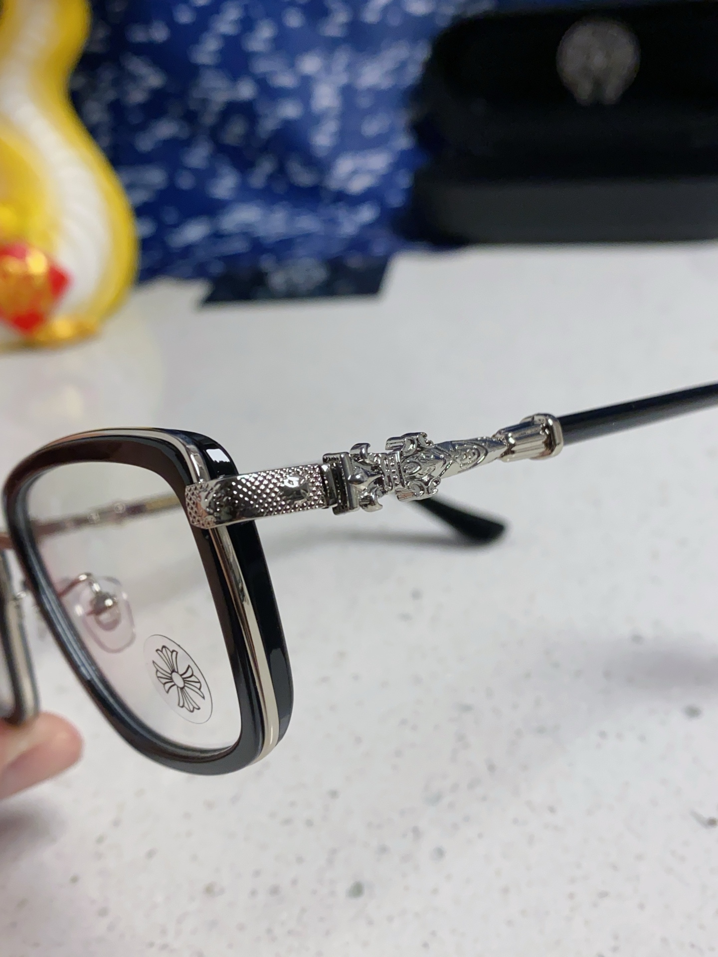  Chrome Hearts克罗心 2025新品超轻大框黑框大脸眼镜框男款双梁近视眼镜架防蓝光 男女通用