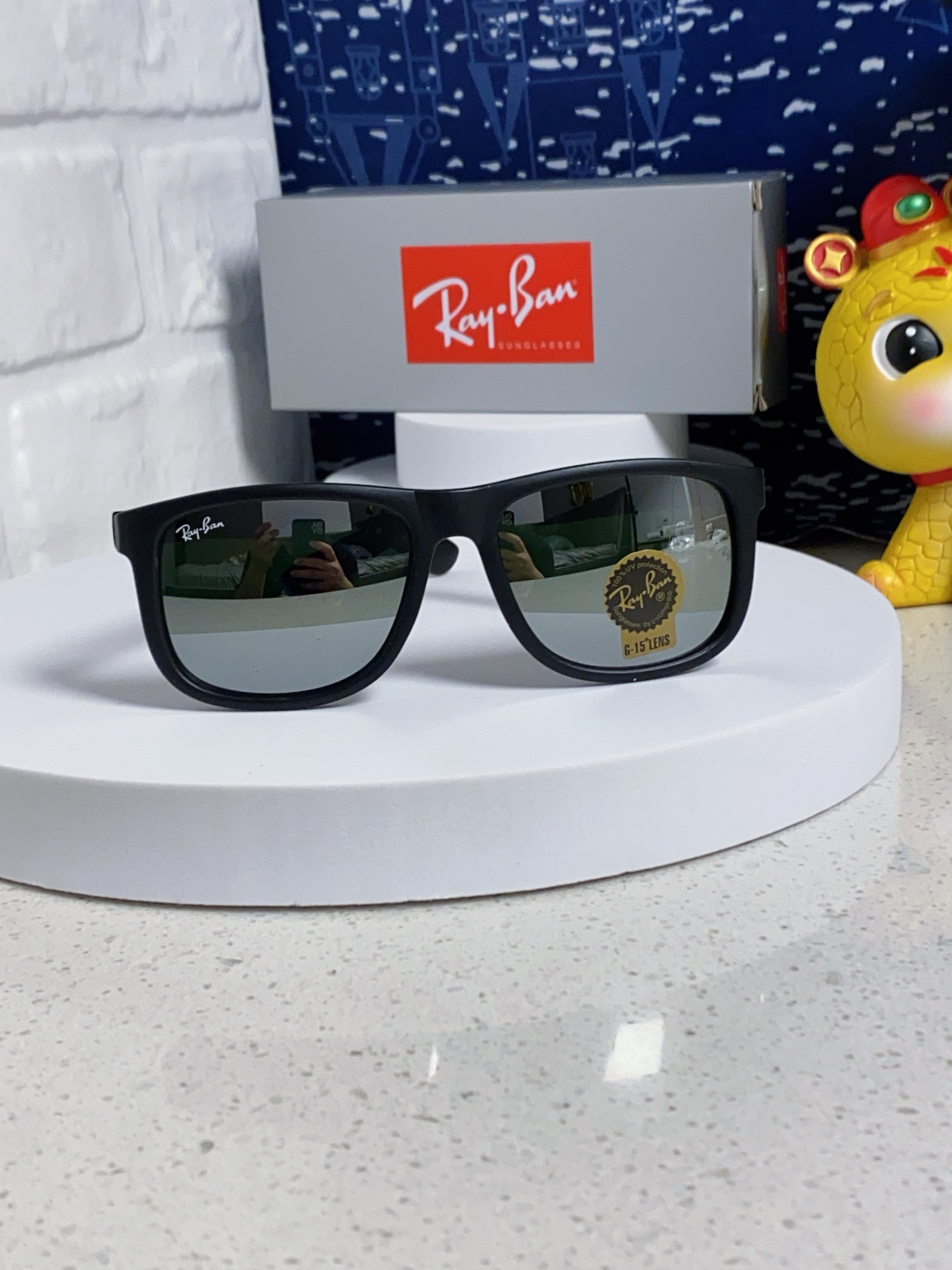  RayBan雷朋 玻璃镜片墨镜高版本飞行员系列经典时尚潮流酷炫墨镜男女士开车驾驶高清超酷太阳镜 RB4