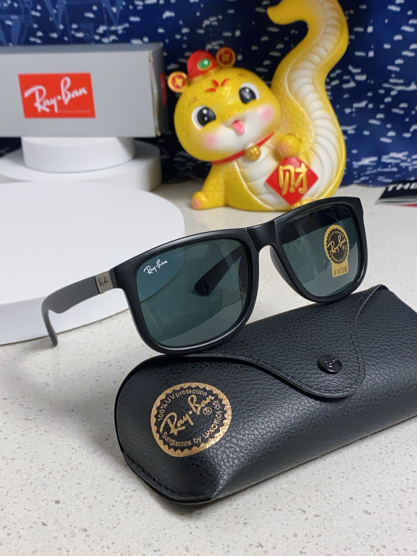  RayBan雷朋 玻璃镜片墨镜高版本飞行员系列经典时尚潮流酷炫墨镜男女士开车驾驶高清超酷太阳镜 RB4