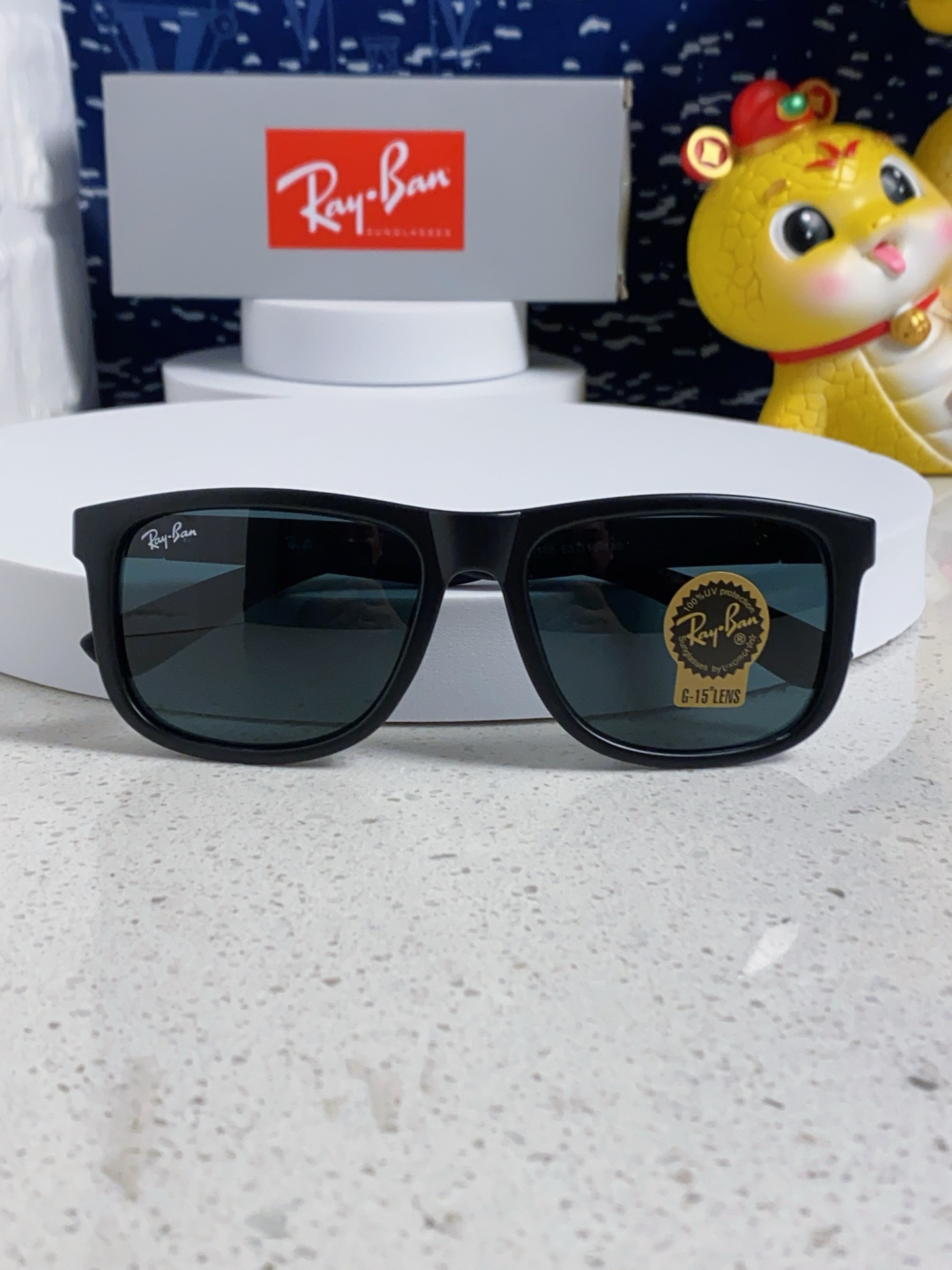  RayBan雷朋 玻璃镜片墨镜高版本飞行员系列经典时尚潮流酷炫墨镜男女士开车驾驶高清超酷太阳镜 RB4