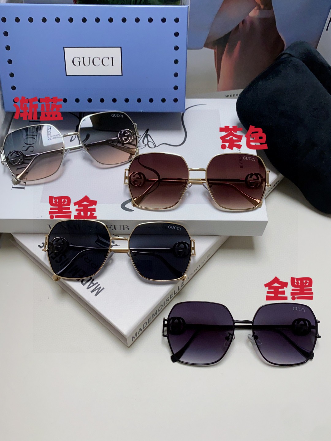  Gucci古奇 2025新款时尚复古个性舒适金属前卫男女款太阳镜墨镜百搭潮流模 1207SA
