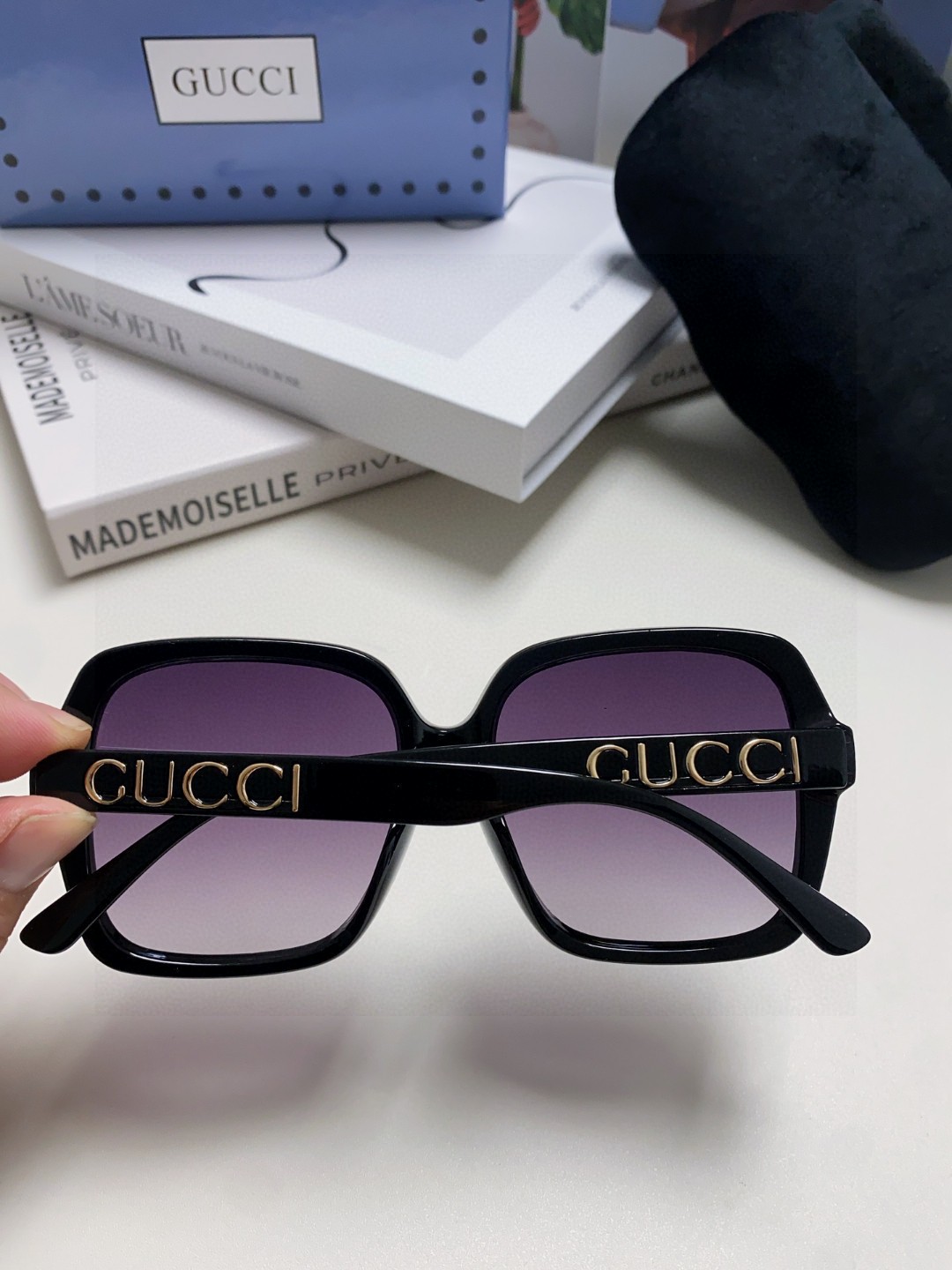  Gucci古奇墨镜女2025新款女士时尚墨镜女款遮阳品牌太阳镜女款眼镜大脸款 