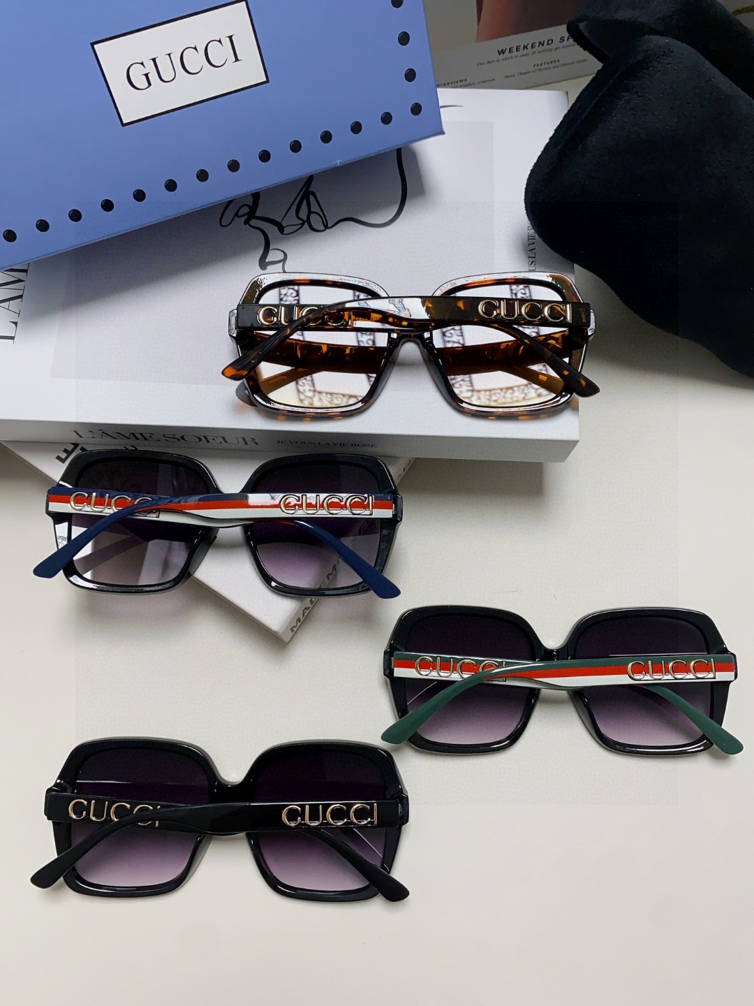  Gucci古奇墨镜女2025新款女士时尚墨镜女款遮阳品牌太阳镜女款眼镜大脸款 