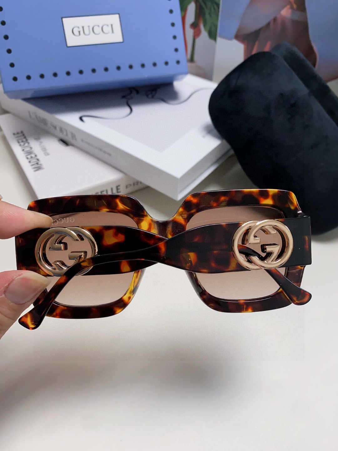  GUCCI/太阳镜 GG0178S 大方框女款时尚墨镜 