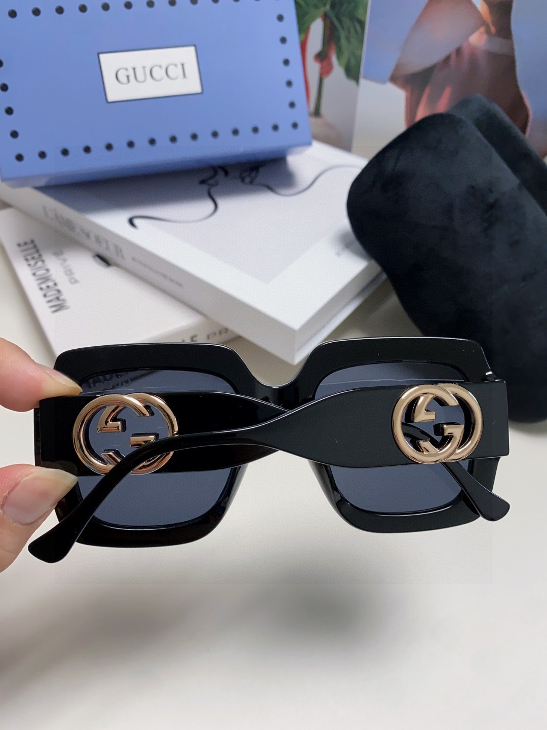  GUCCI/太阳镜 GG0178S 大方框女款时尚墨镜 
