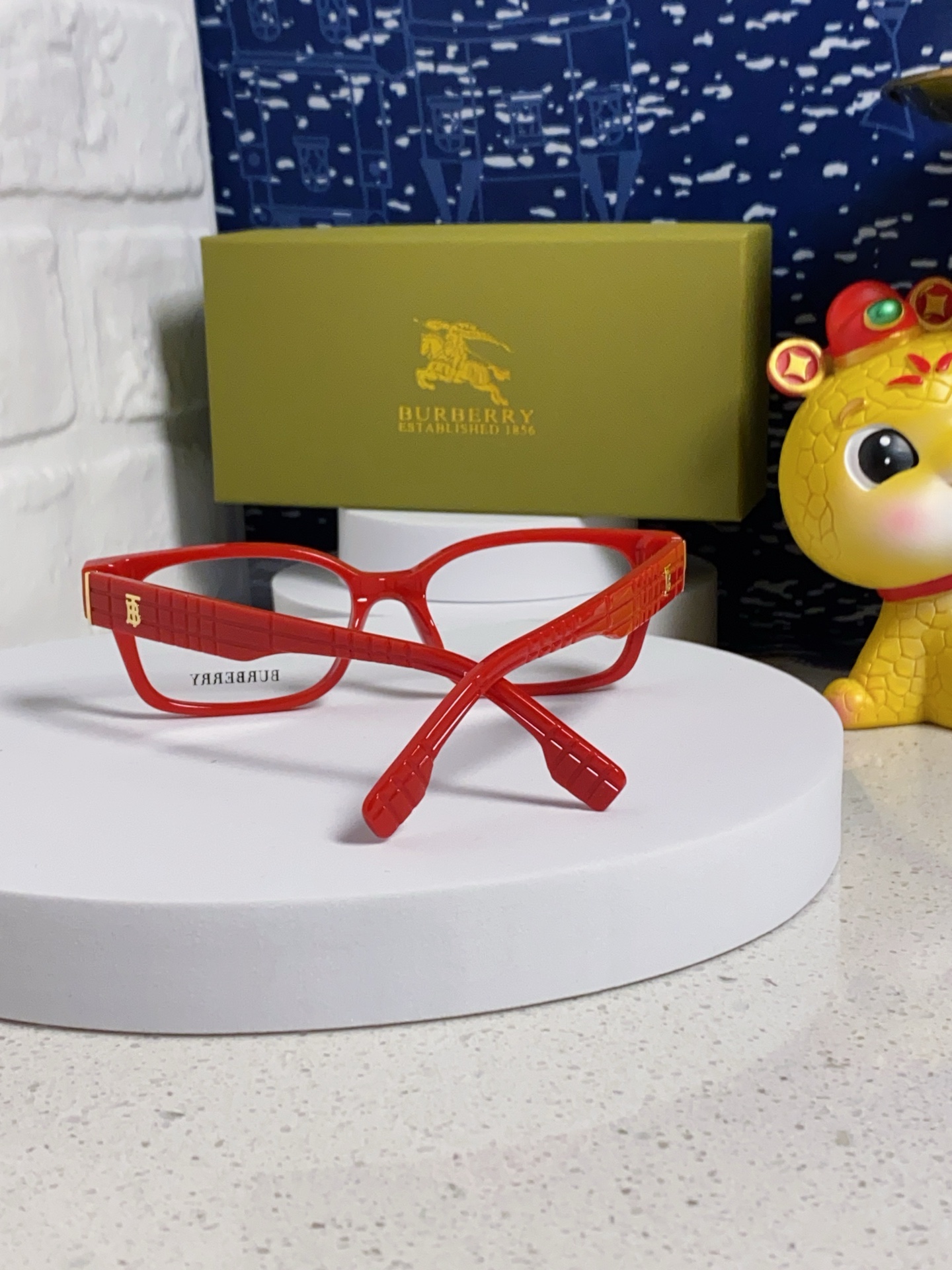  burberry巴宝莉 2025新款B家高颜值眼镜框女可配度数大框素颜神器显瘦防蓝光平光镜 女士光学