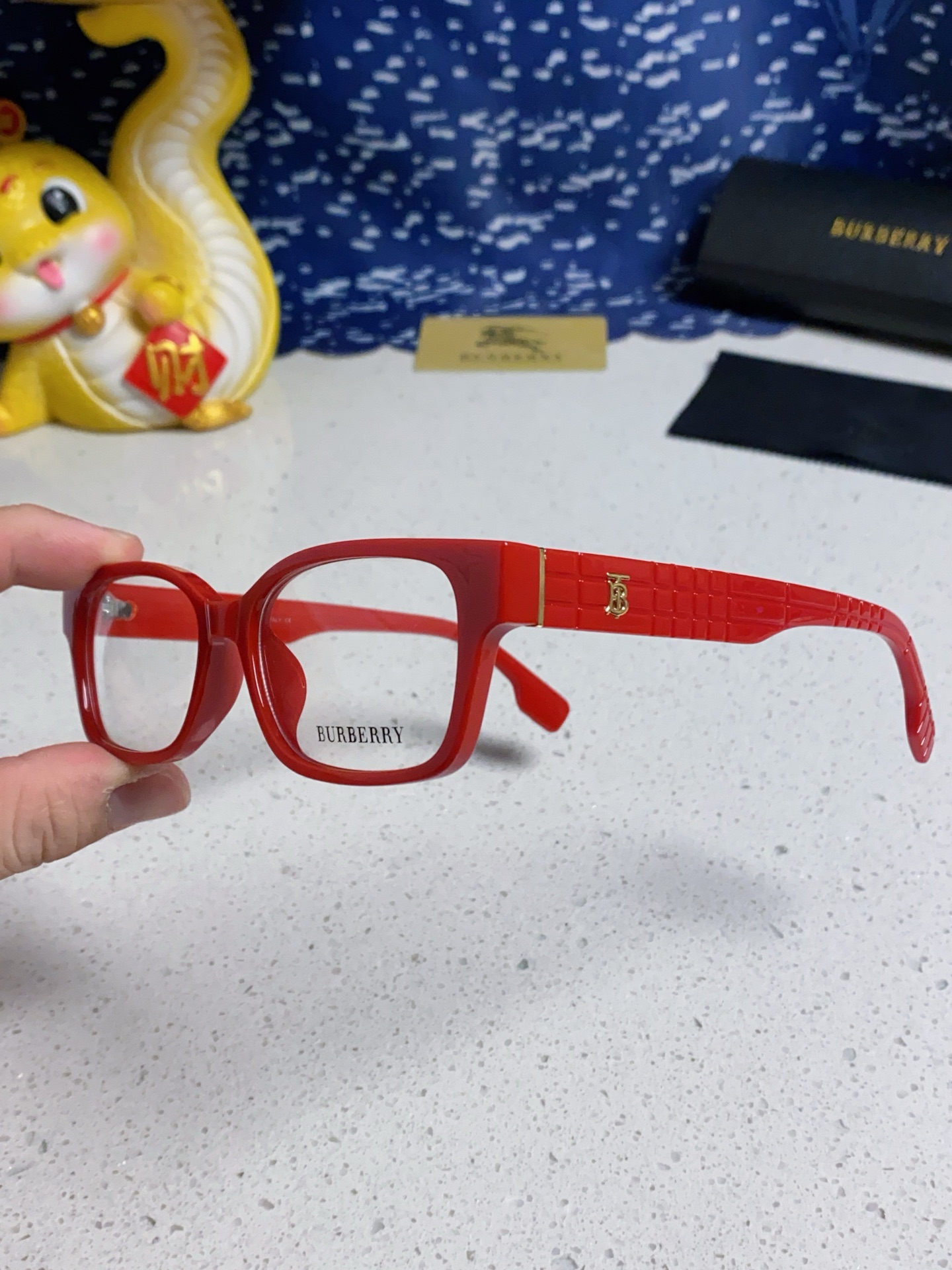  burberry巴宝莉 2025新款B家高颜值眼镜框女可配度数大框素颜神器显瘦防蓝光平光镜 女士光学