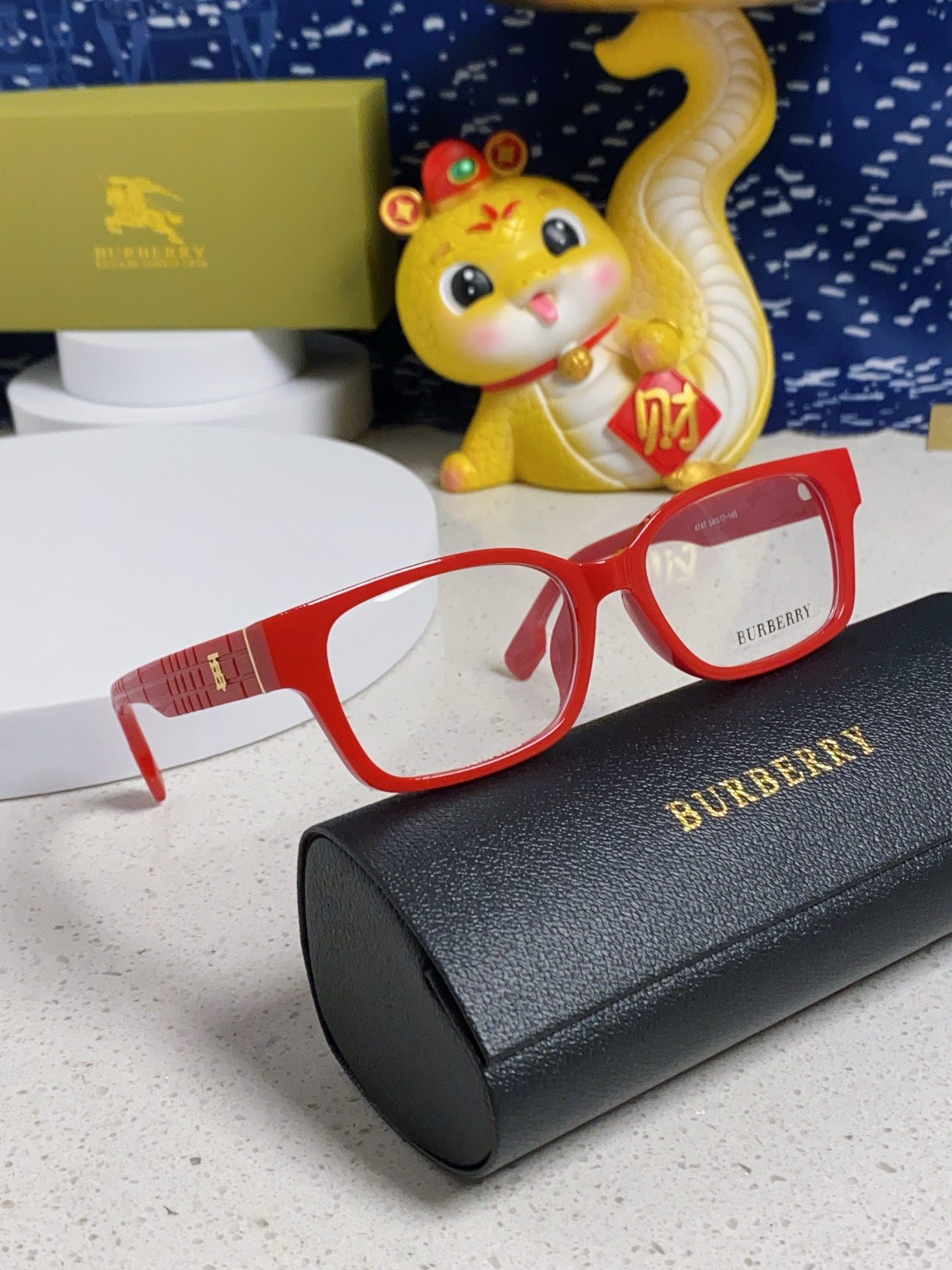  burberry巴宝莉 2025新款B家高颜值眼镜框女可配度数大框素颜神器显瘦防蓝光平光镜 女士光学