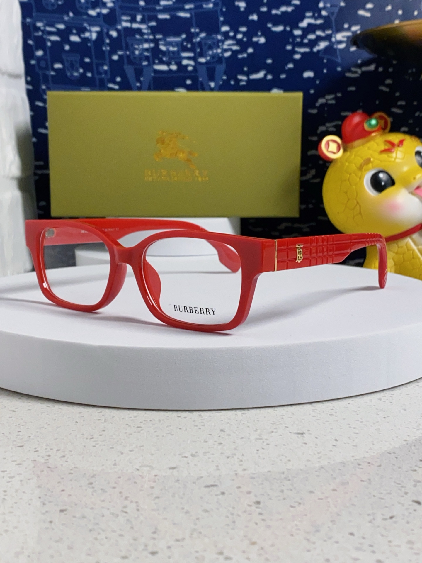  burberry巴宝莉 2025新款B家高颜值眼镜框女可配度数大框素颜神器显瘦防蓝光平光镜 女士光学
