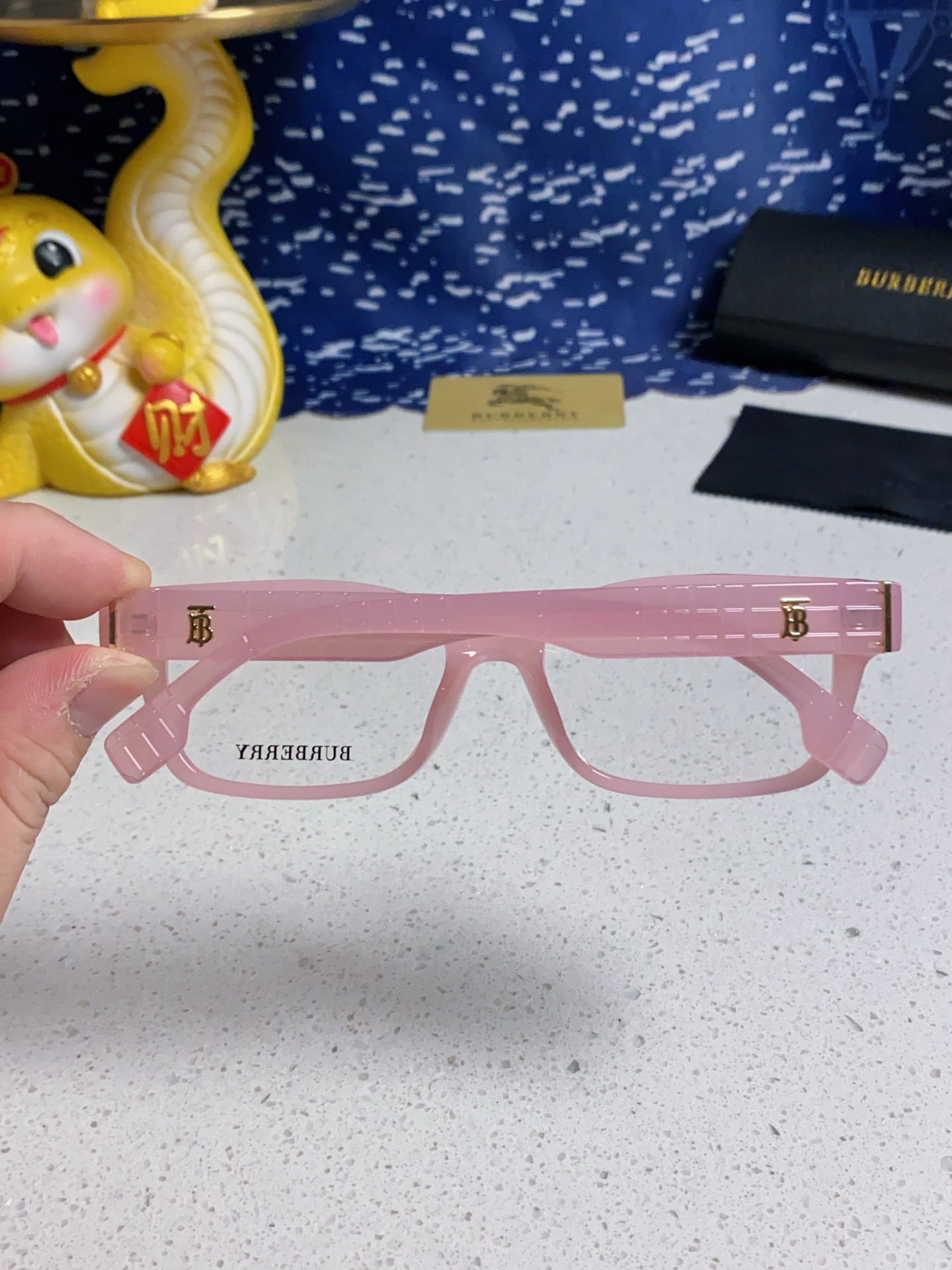  burberry巴宝莉 2025新款B家高颜值眼镜框女可配度数大框素颜神器显瘦防蓝光平光镜 女士光学
