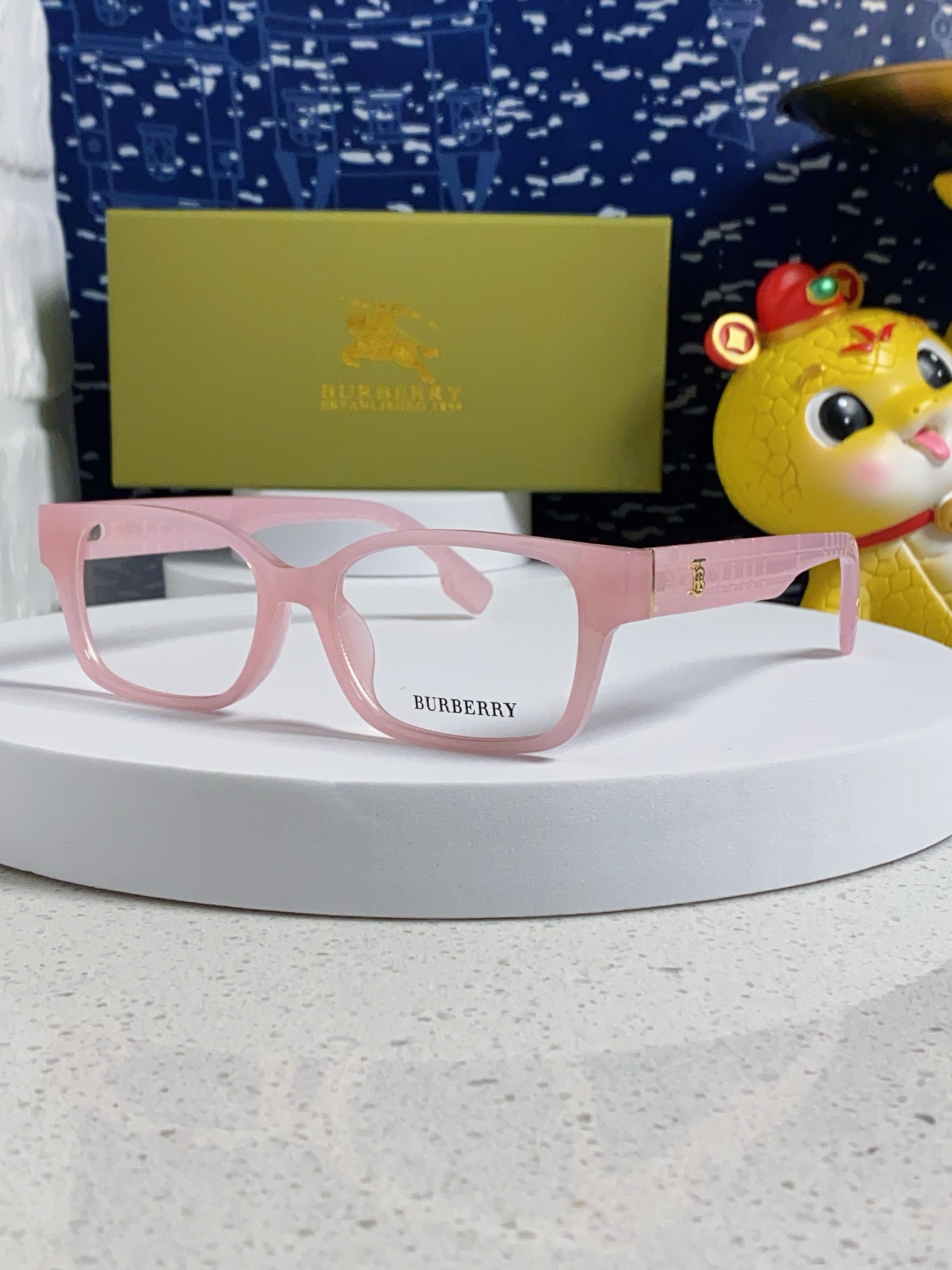  burberry巴宝莉 2025新款B家高颜值眼镜框女可配度数大框素颜神器显瘦防蓝光平光镜 女士光学